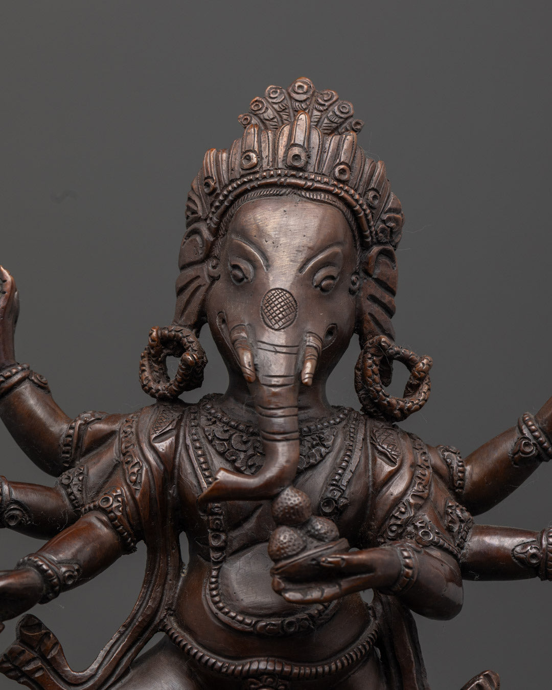 Oxidized Ganesh Idol | Traditional Hindu Elephant God Sculpture