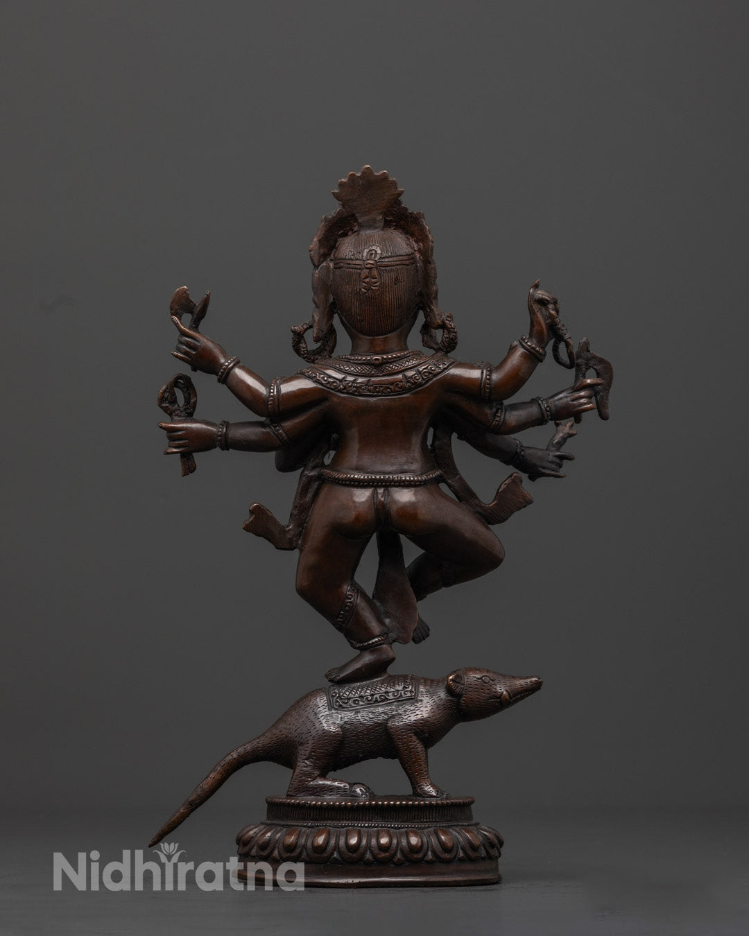 Oxidized Ganesh Idol | Traditional Hindu Elephant God Sculpture