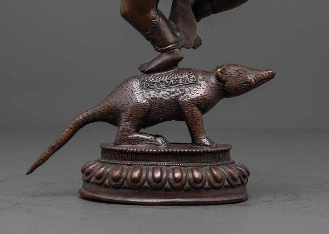 Oxidized Ganesh Idol | Traditional Hindu Elephant God Sculpture