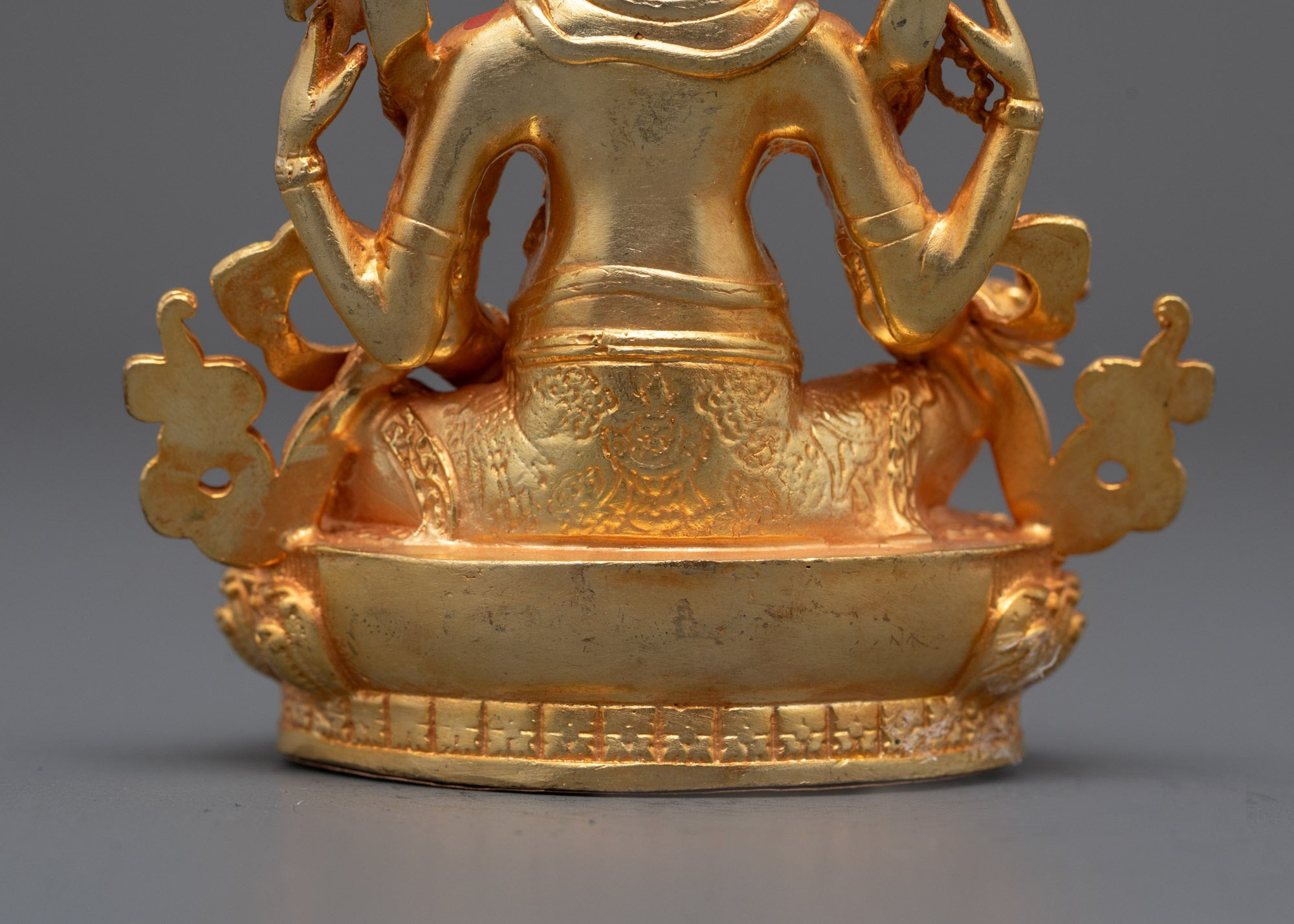 Machine-Made Gold-Plated Ganesh Sculpture
