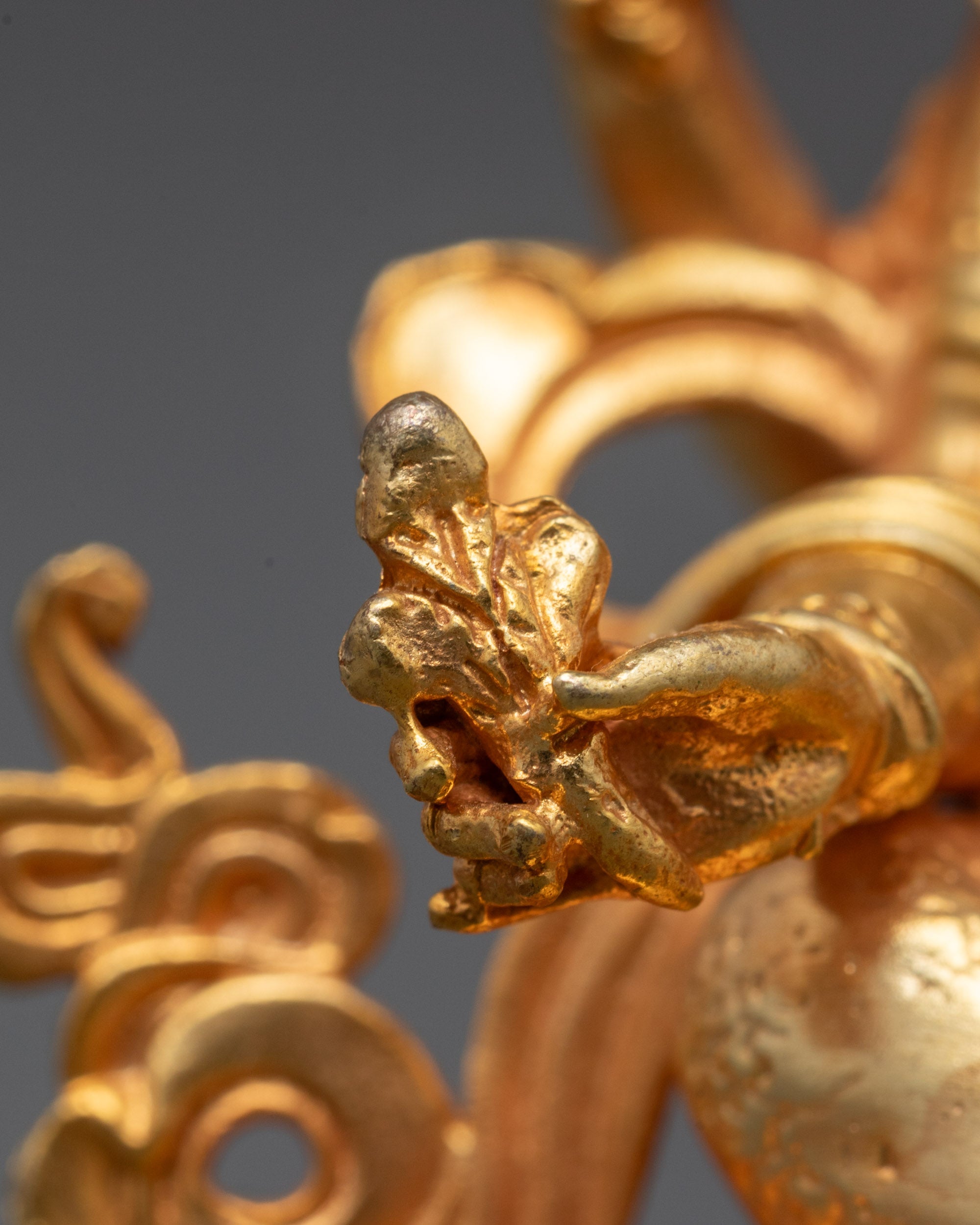 Machine-Made Gold-Plated Ganesh Sculpture