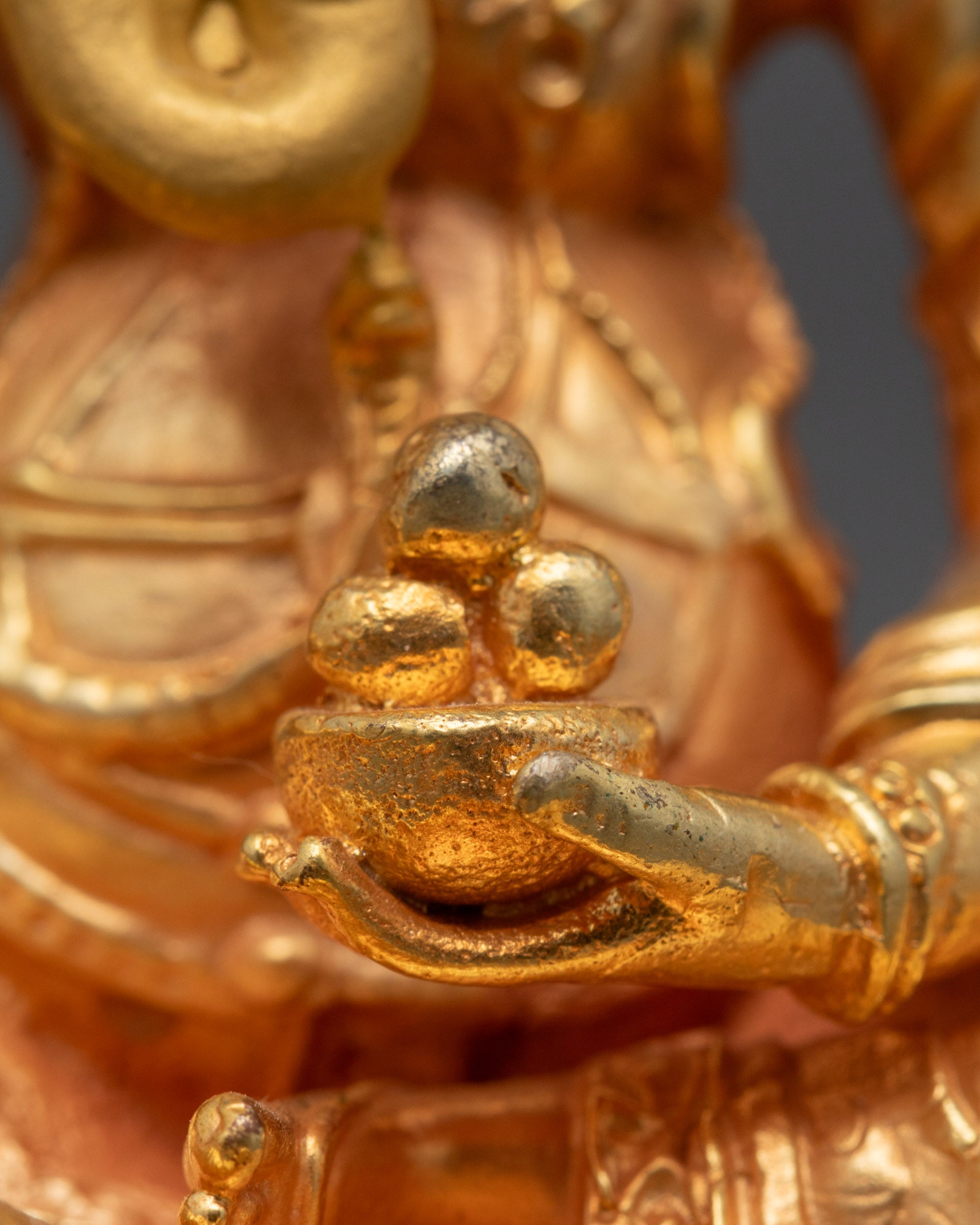 Machine-Made Gold-Plated Ganesh Sculpture
