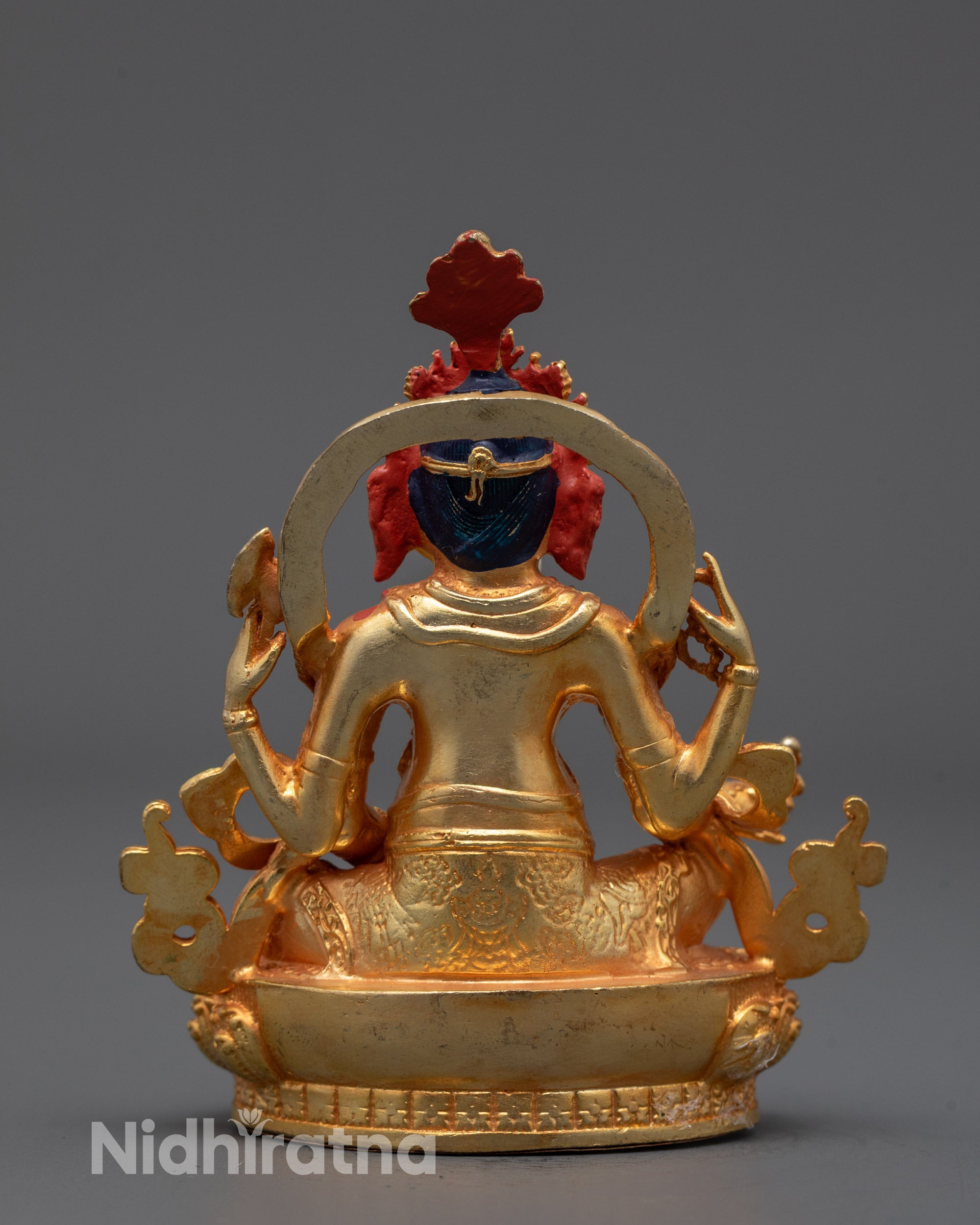 Machine-Made Gold-Plated Ganesh Sculpture