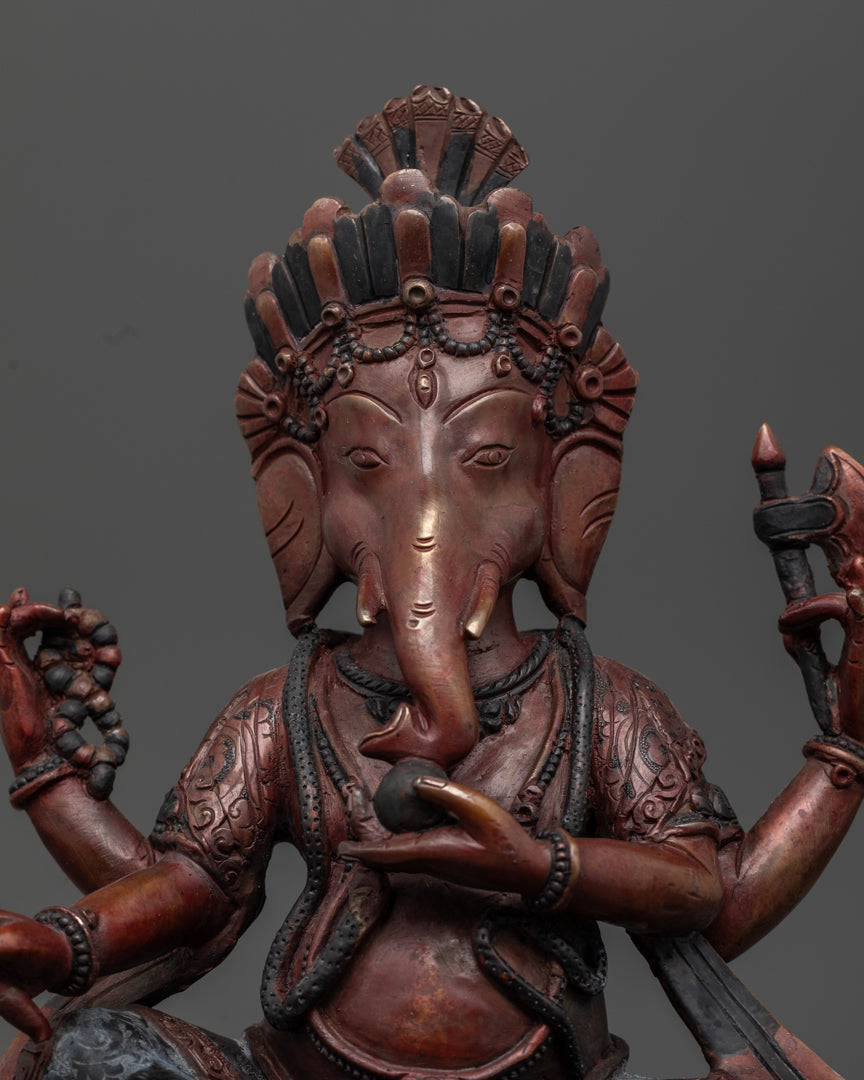 4 Armed Ganesha Statue