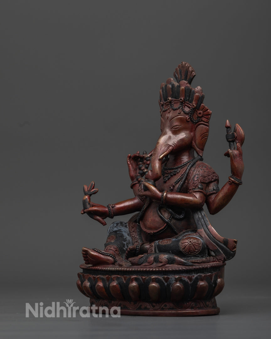 4 Armed Ganesha Statue
