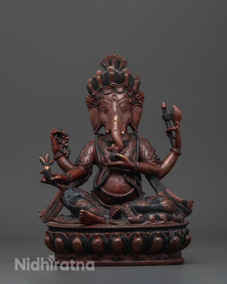 4 Armed Ganesha Statue