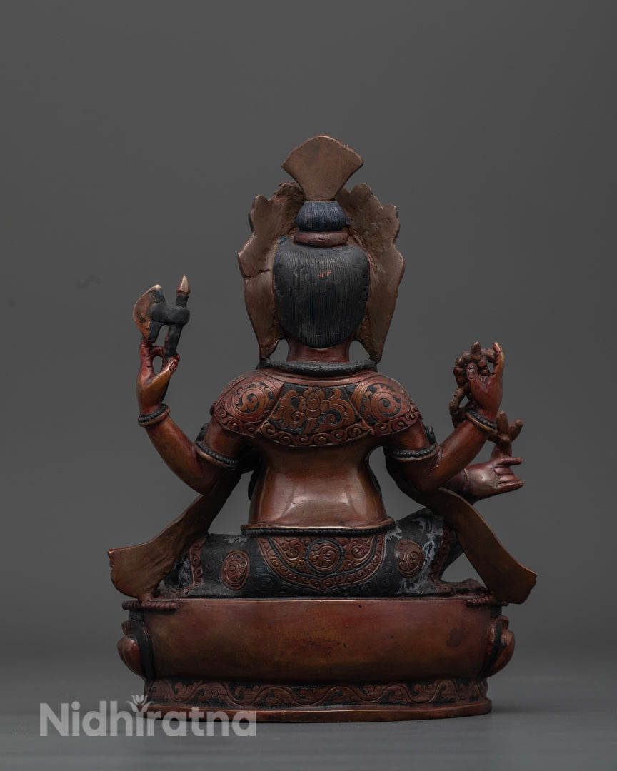 4 Armed Ganesha Statue