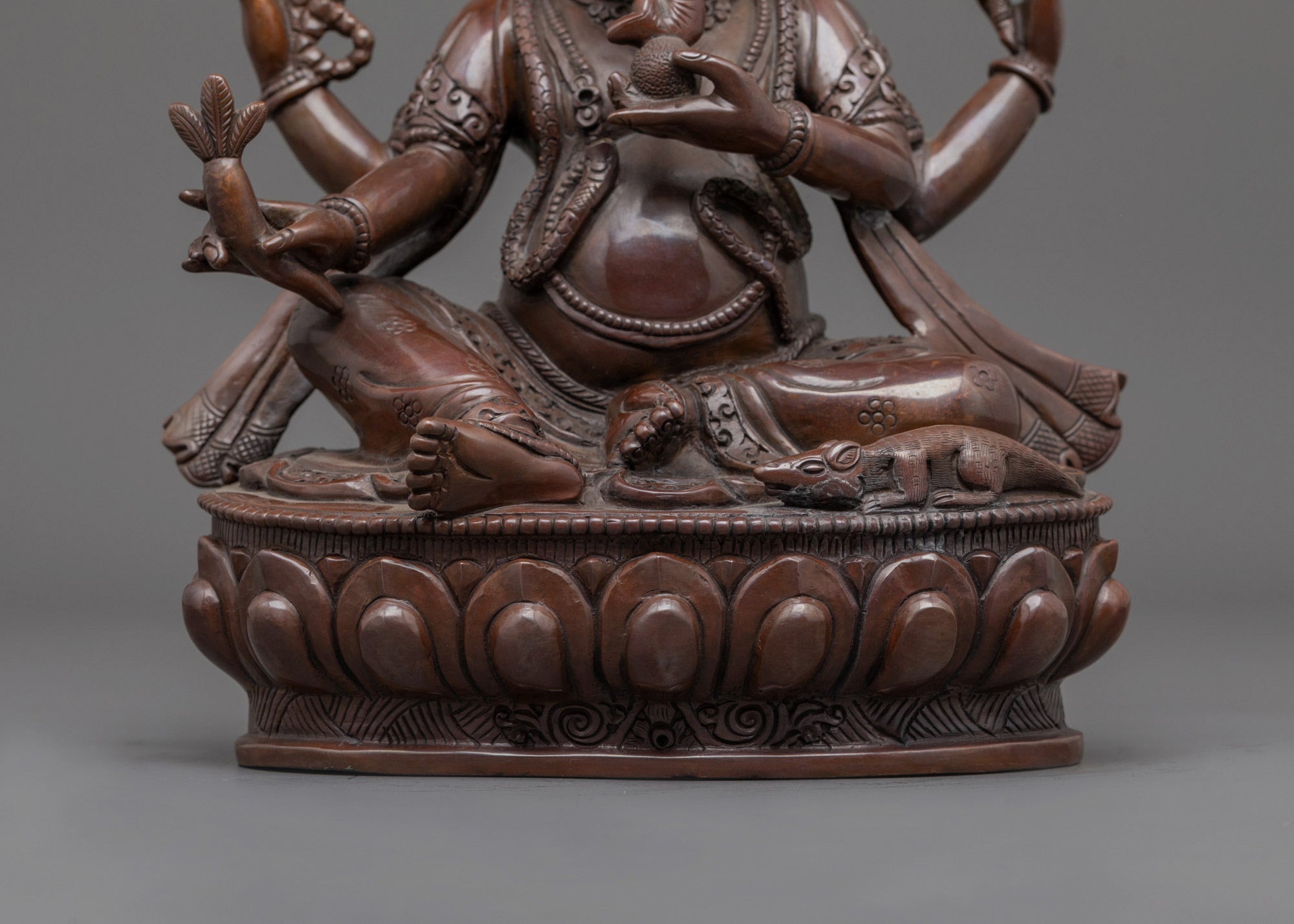 Oxidized Lord Ganesha Statue | Handcrafted Hindu Elephant God Idol