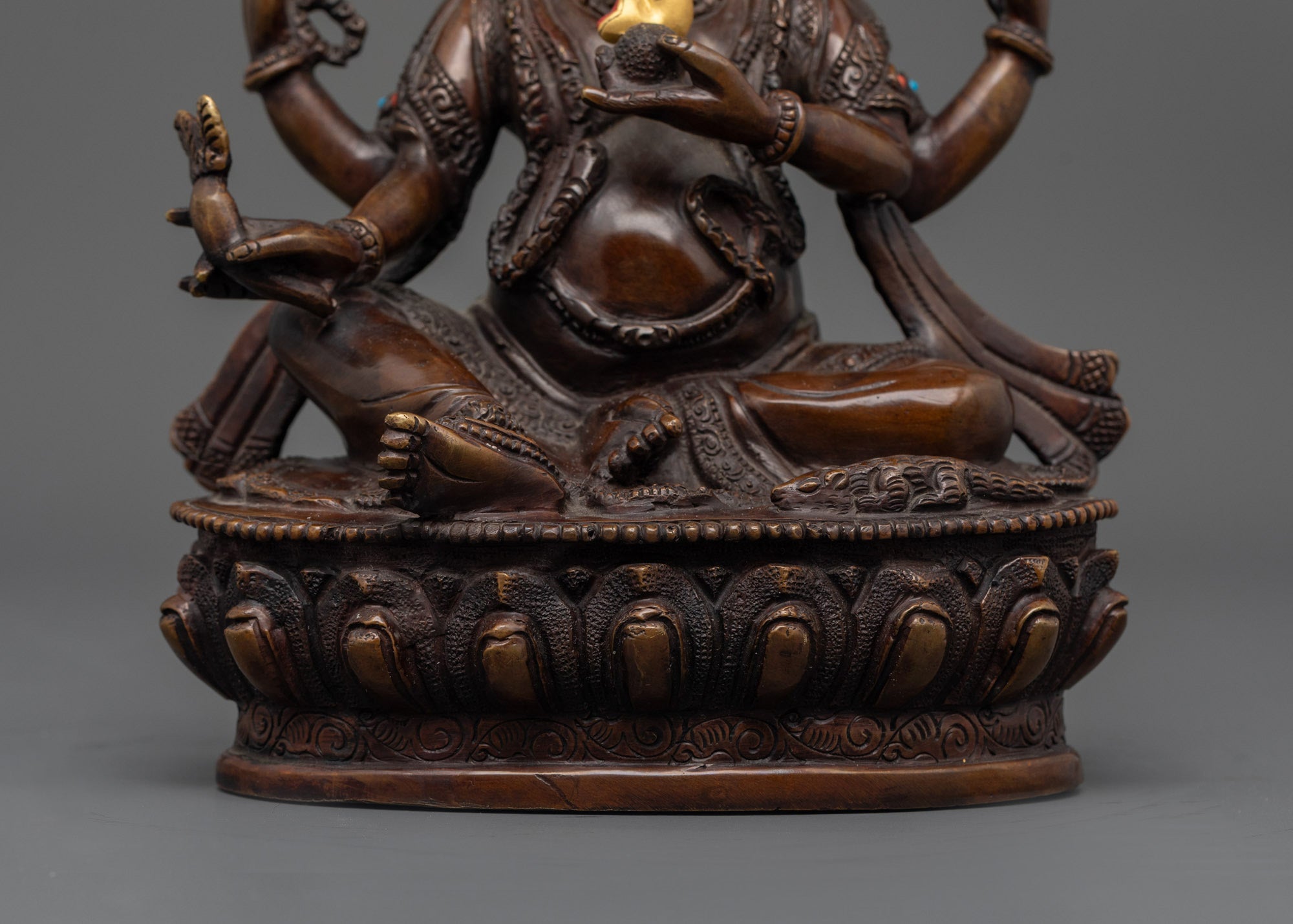 Oxidized Lord Ganesha Statue | Handcrafted Hindu Decor for Home Decor