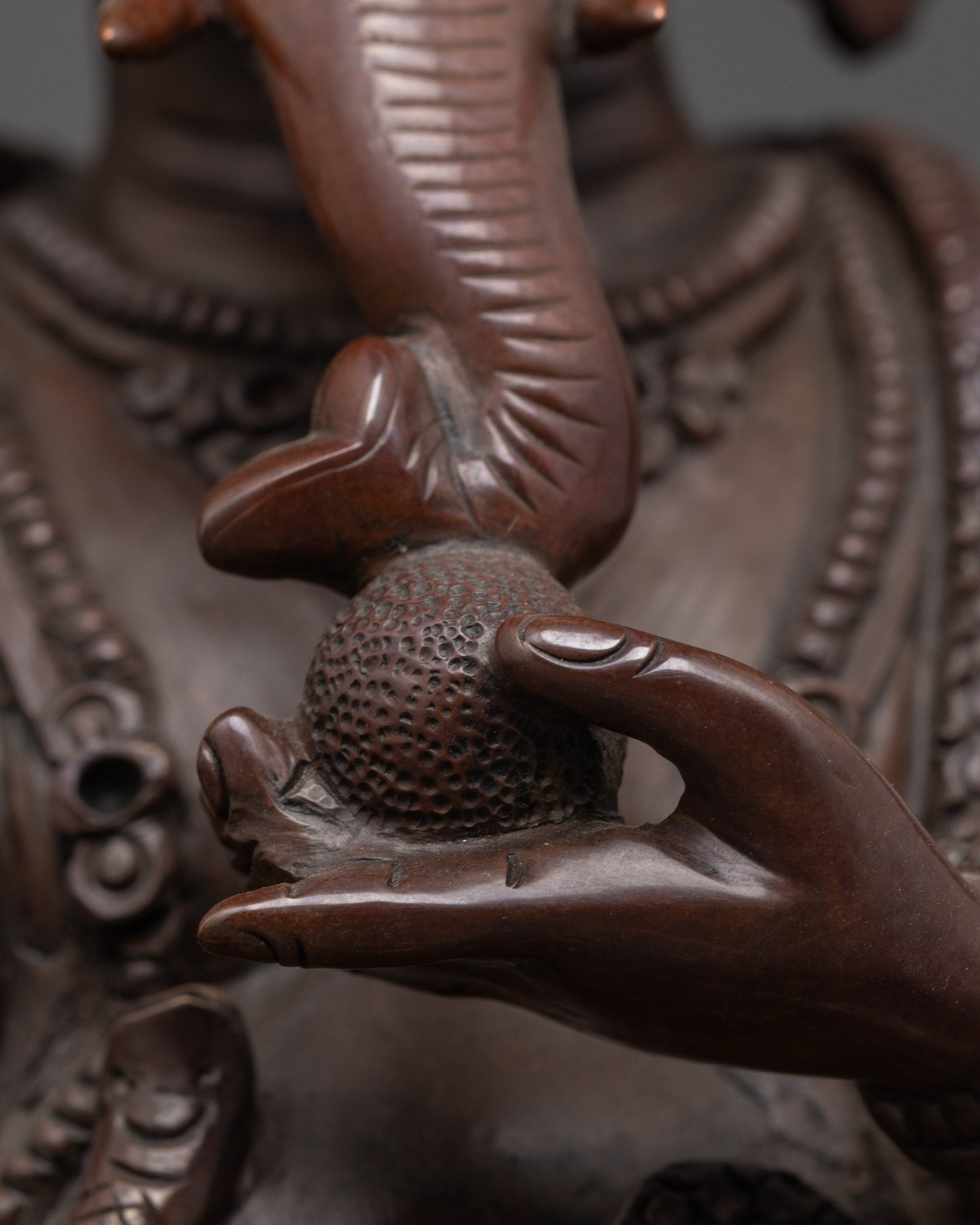 Oxidized Lord Ganesha Statue | Handcrafted Hindu Elephant God Idol
