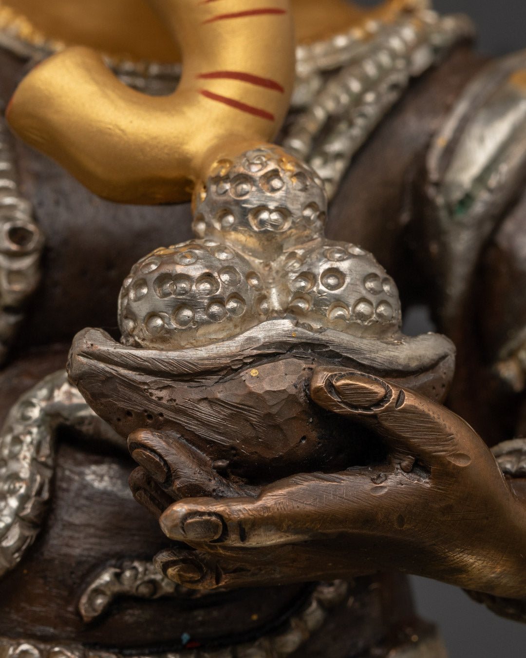 Oxidized Copper Ganesha Statue | Handmade Ganesh Murti