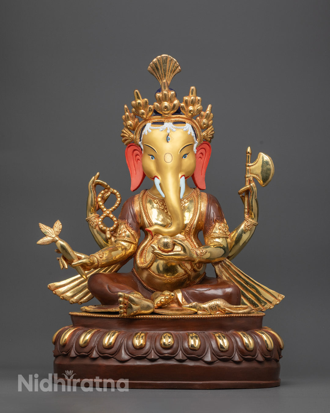 Handcrafted Lord Ganesh idol with intricate detailing, symbolizing wisdom and new beginnings
