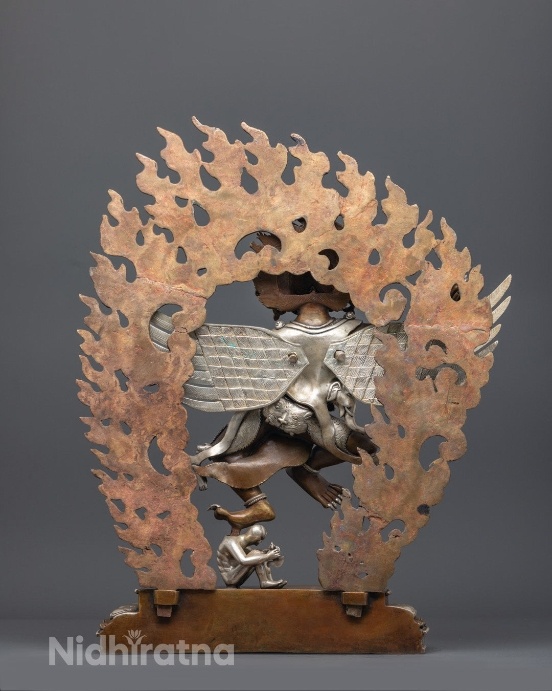 Tibetan Garuda Statue for Sale | Hand-Carved Oxidized Copper