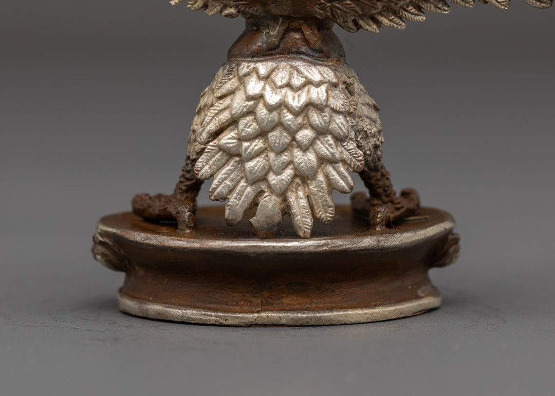Machine Made Oxidized Copper Garuda Statue