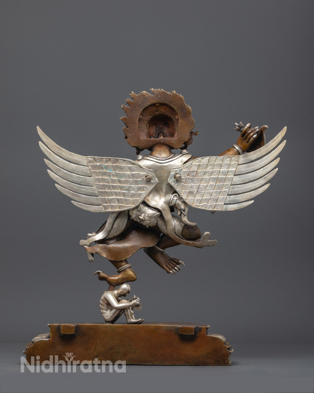 Tibetan Garuda Statue for Sale | Hand-Carved Oxidized Copper