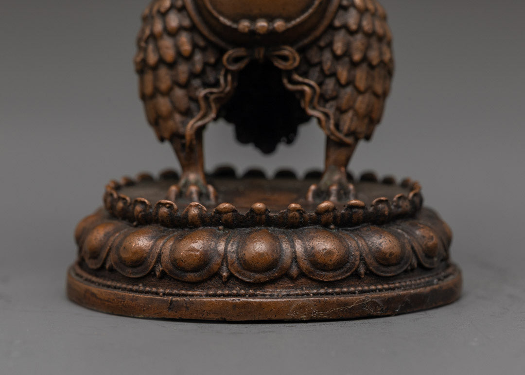 Machine-Made Oxidized Garuda Figurine | Fierce Protector