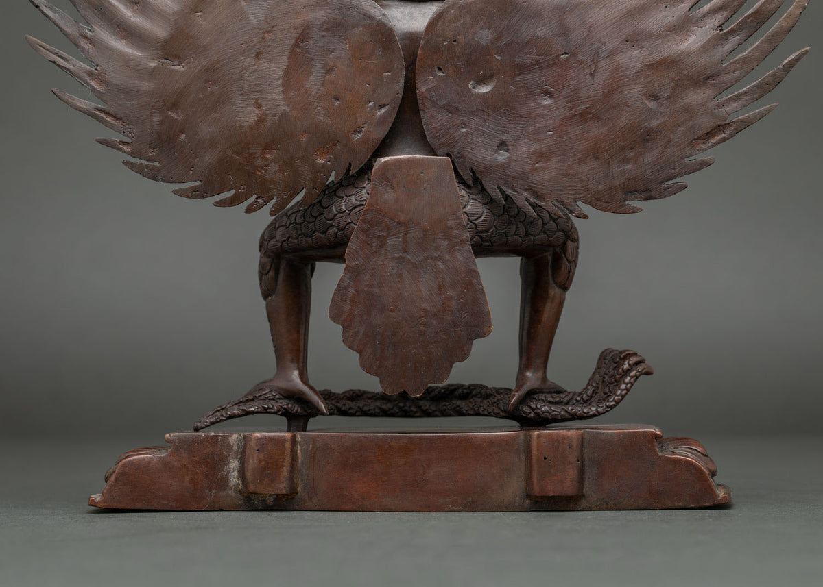 Oxidized Garuda Statue | Symbol of Strength and Fearless Protection