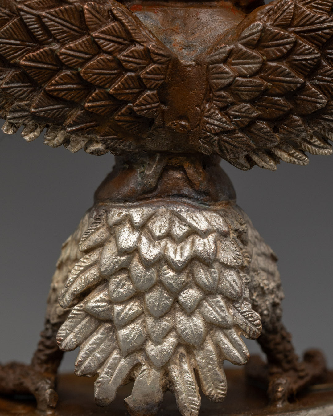 Machine Made Oxidized Copper Garuda Statue