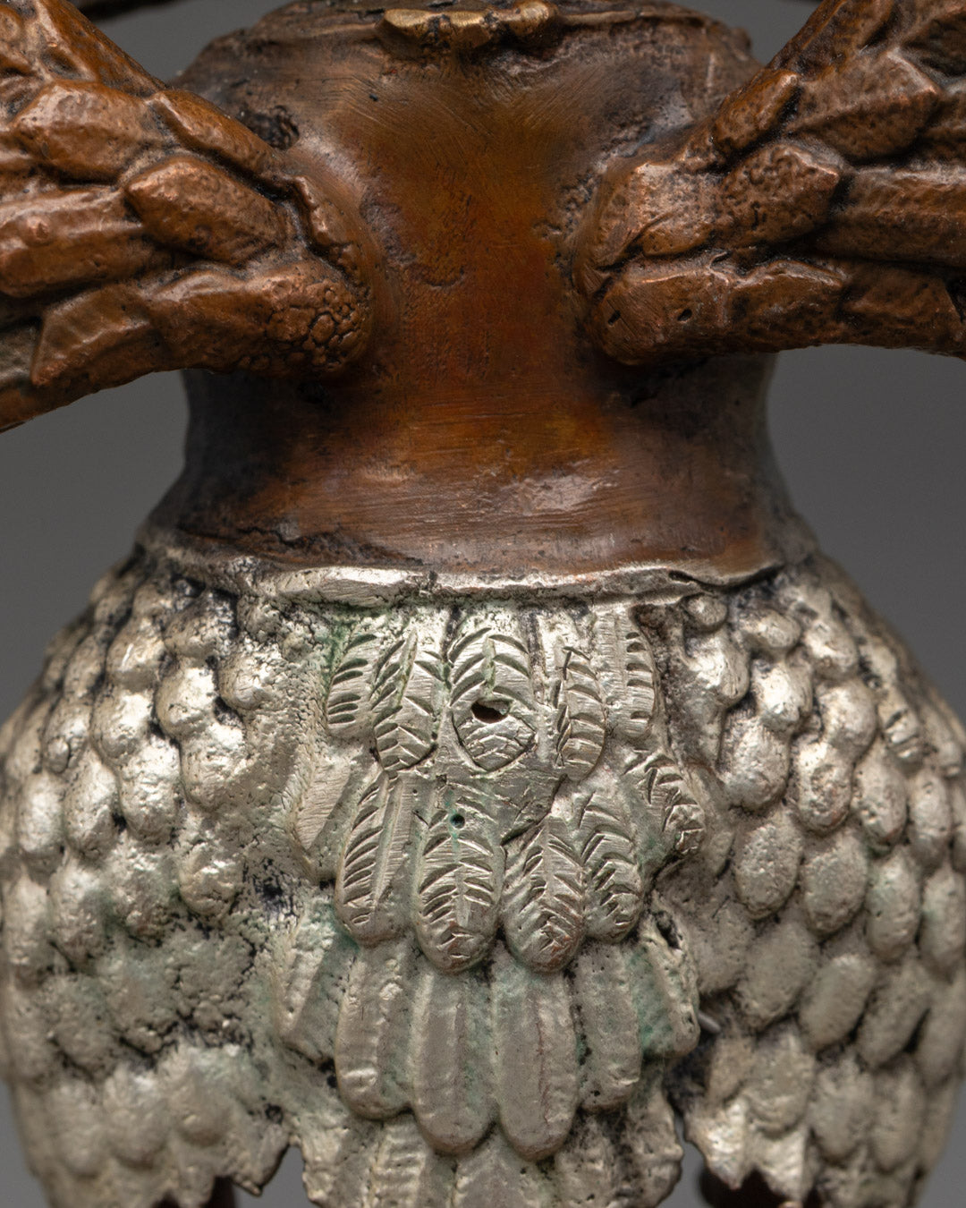 Machine Made Oxidized Garuda Sculpture | Buddhist Mythical Protector