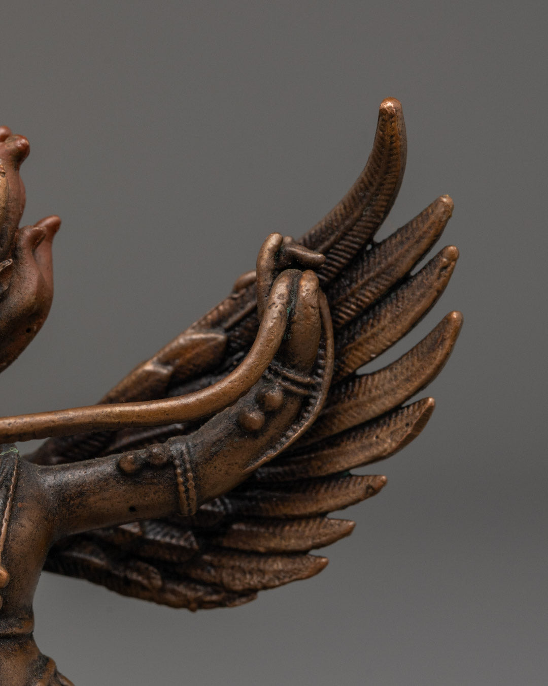 Machine-Made Oxidized Garuda Figurine | Fierce Protector