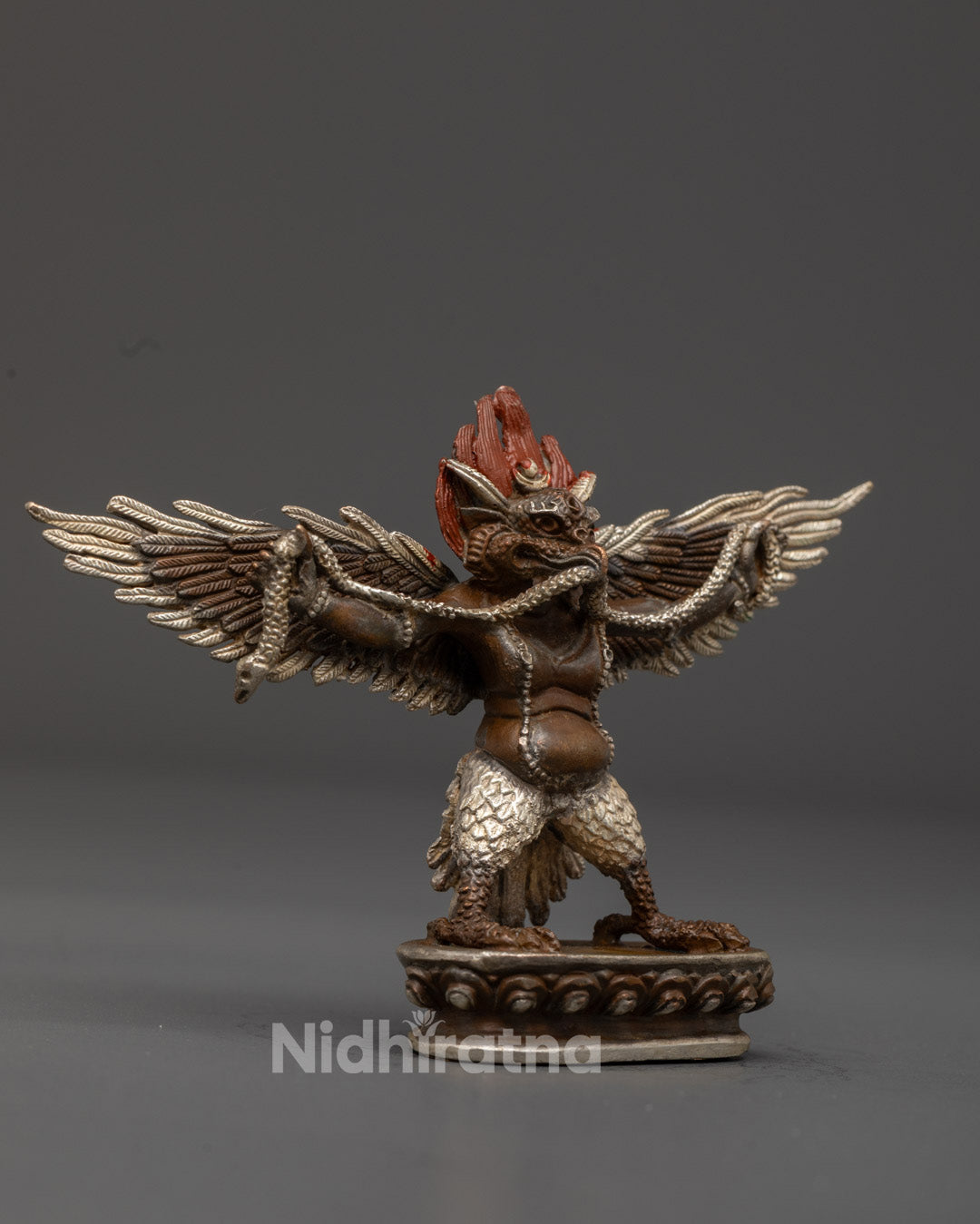 Garuda's Detailed Feathers and Rich Acrylic Colors – Handmade Copper Statue
