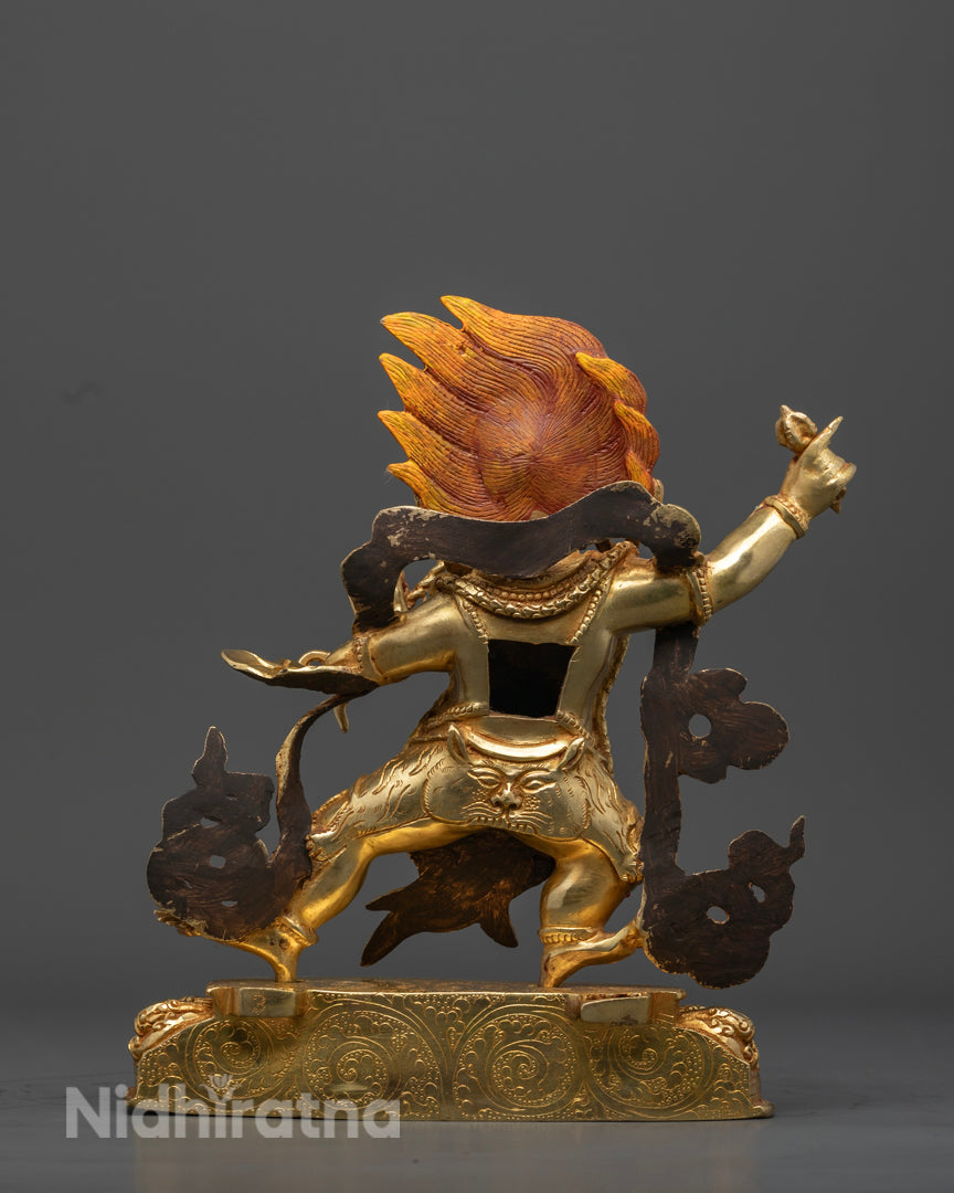 Vajrapani deity figurine | Handcrafted Vajrapani sculpture | Intricate Vajrapani statue