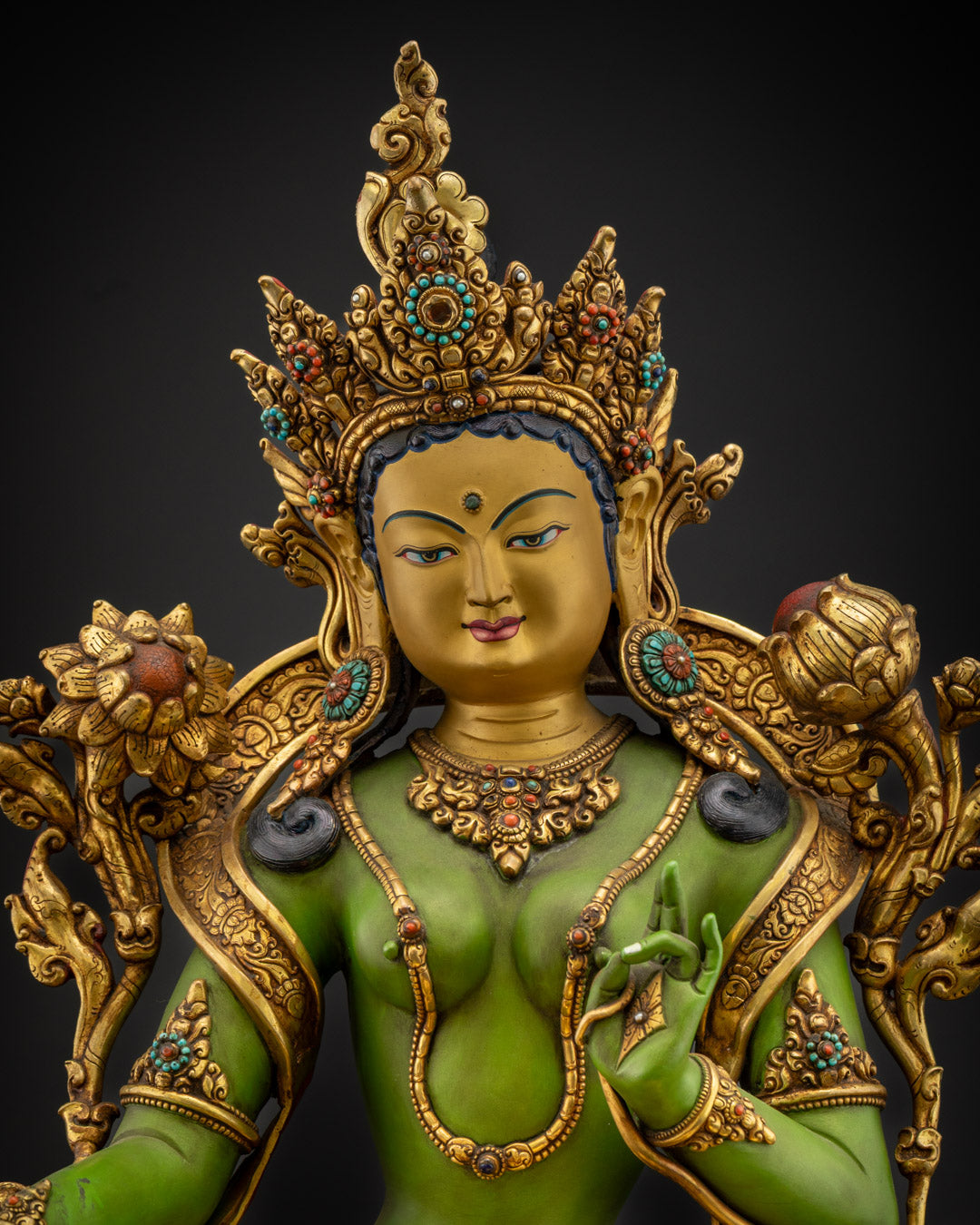 Green Tara Statue | Handcrafted Art for Spiritual Growth and Peace