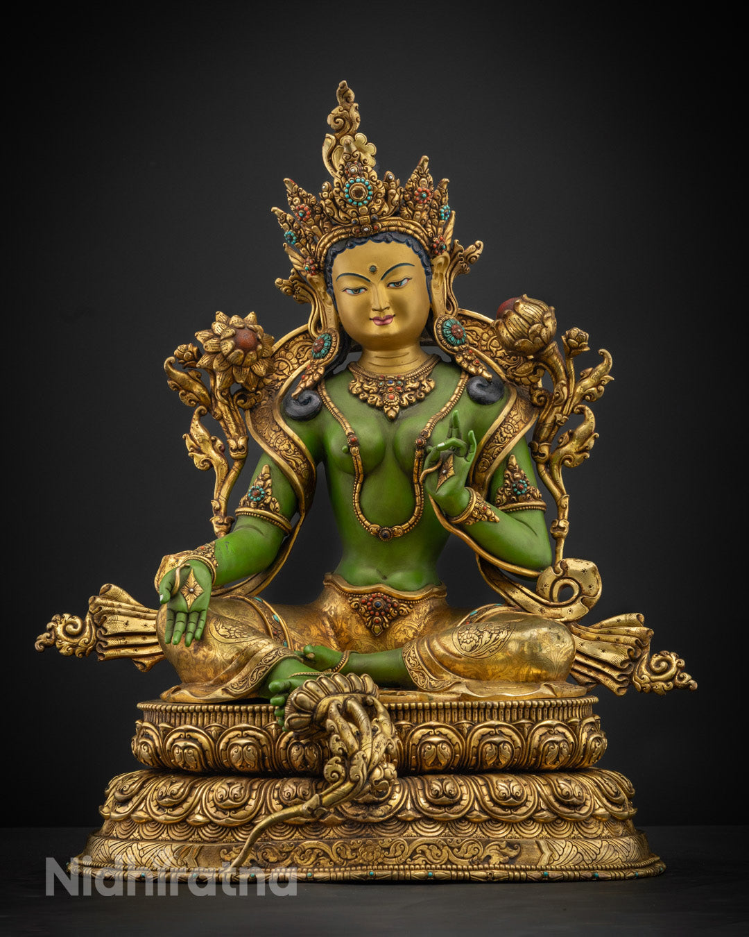 Green Tara Statue | Handcrafted Art for Spiritual Growth and Peace