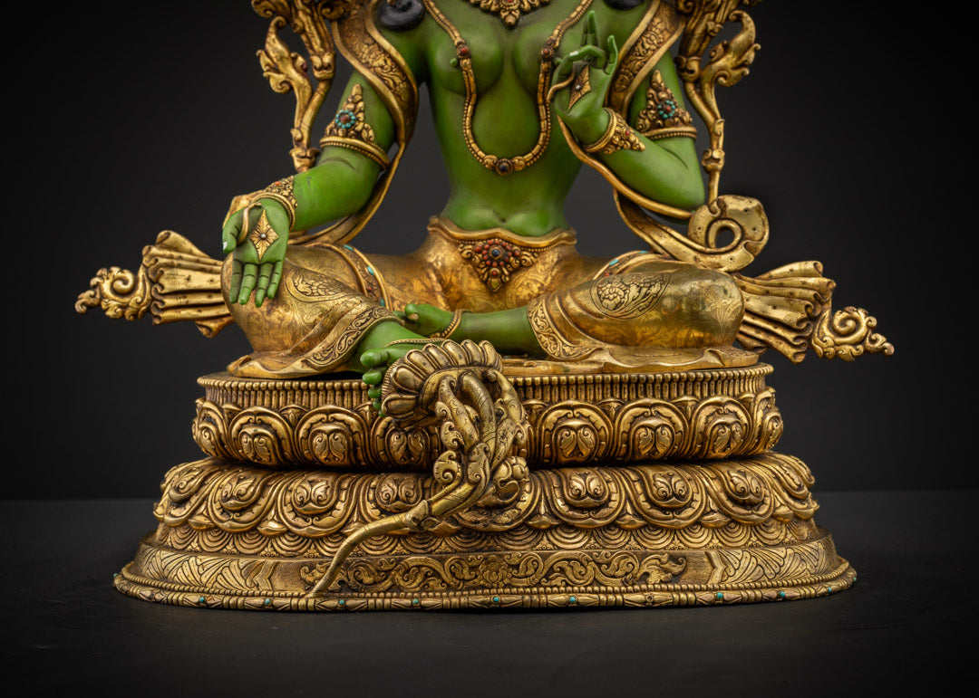 Green Tara Statue | Handcrafted Art for Spiritual Growth and Peace