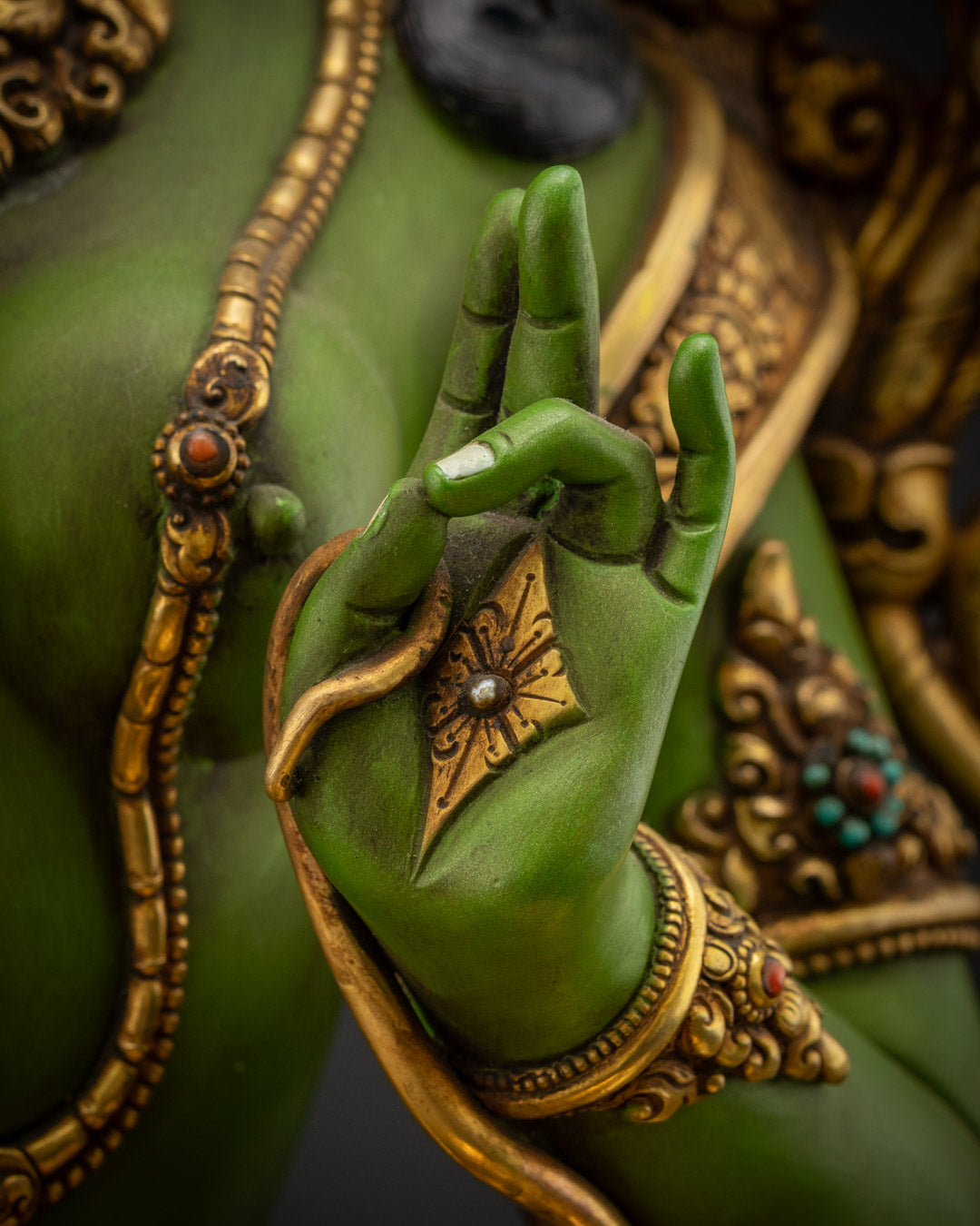 Green Tara Statue | Handcrafted Art for Spiritual Growth and Peace