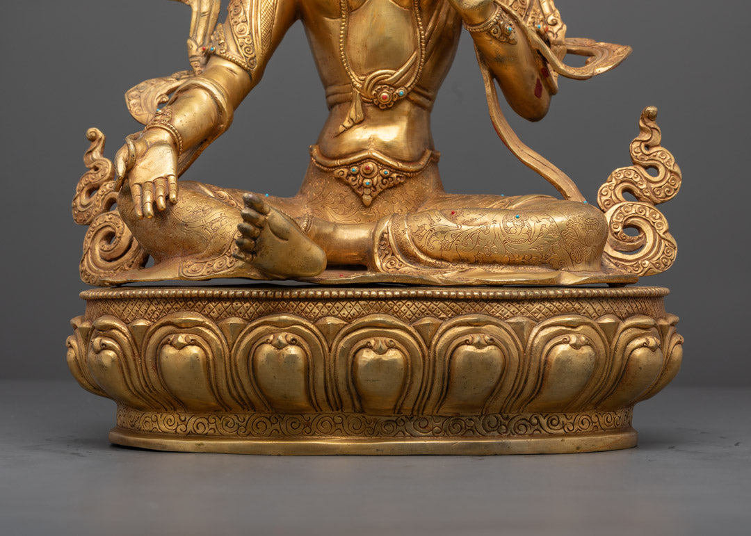 Green Tara Sculpture | Tibetan Buddhist Art