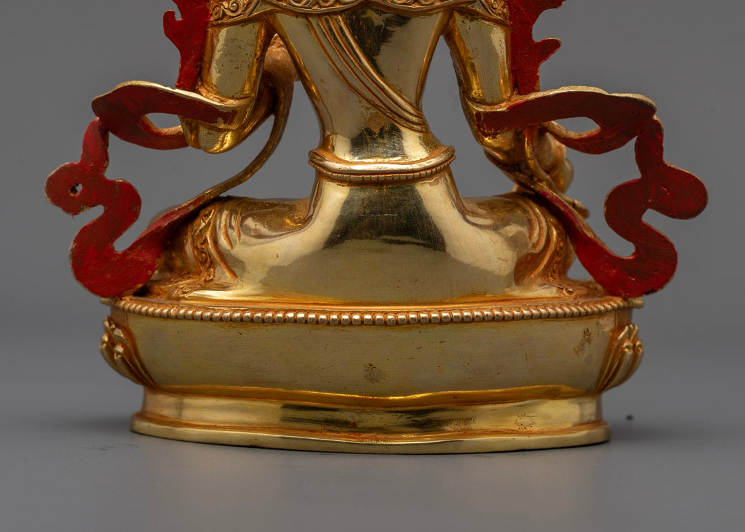 24K Gold Green Tara Statue | Handcrafted Tibetan Goddess