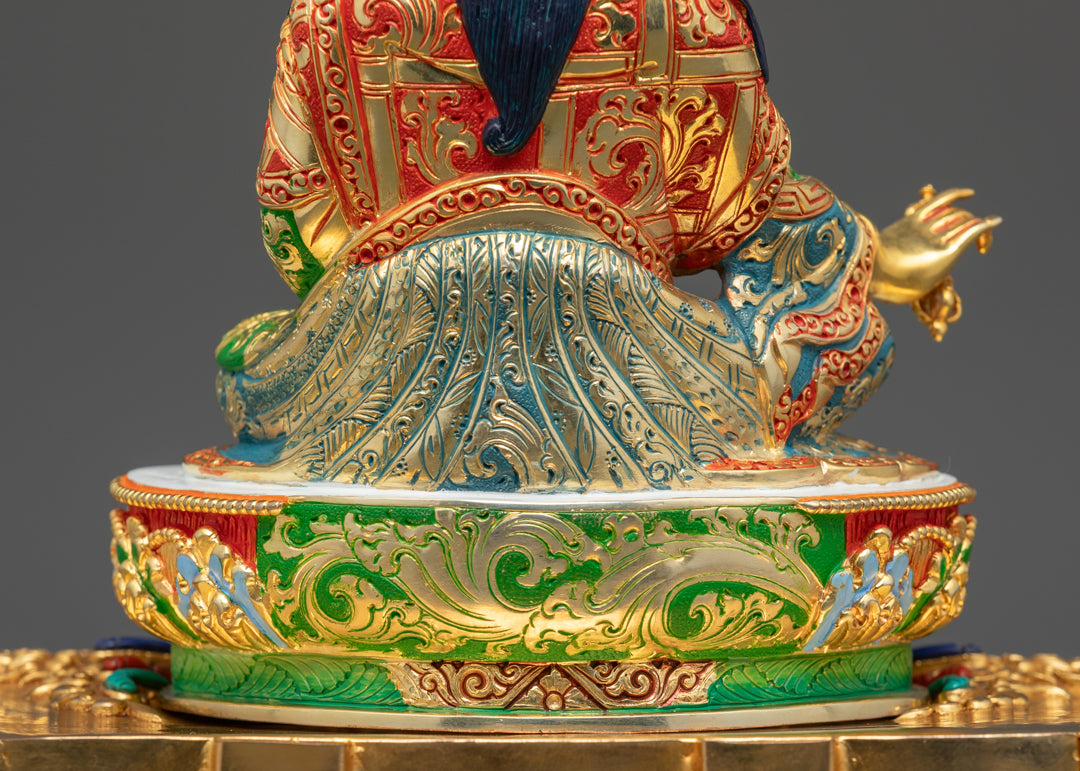Guru Rinpoche Statue | Handcrafted 24K Gold Gilded Tibetan