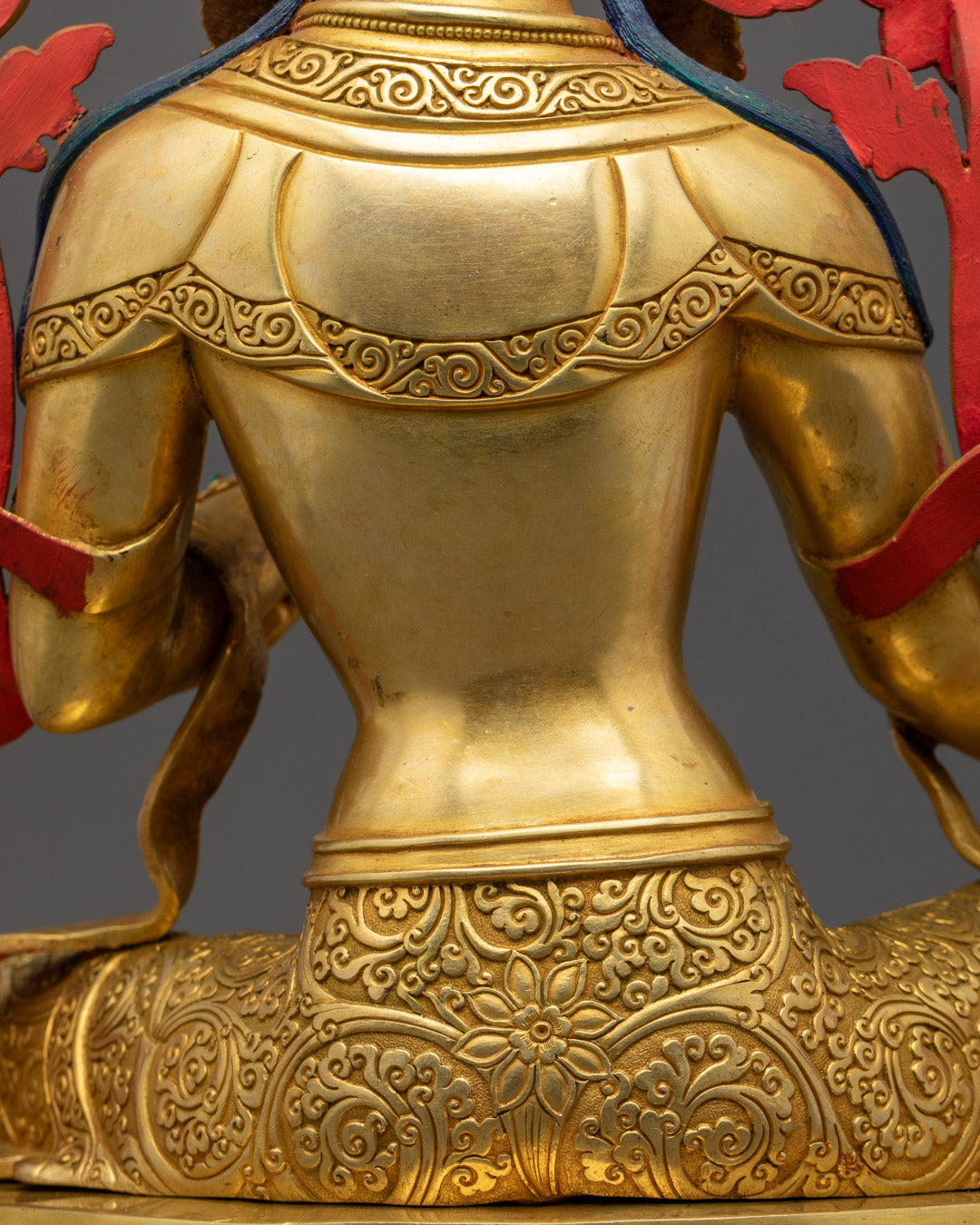 Green Tara Statue | Sacred Handcrafted 24K Gold-Gilded Copper