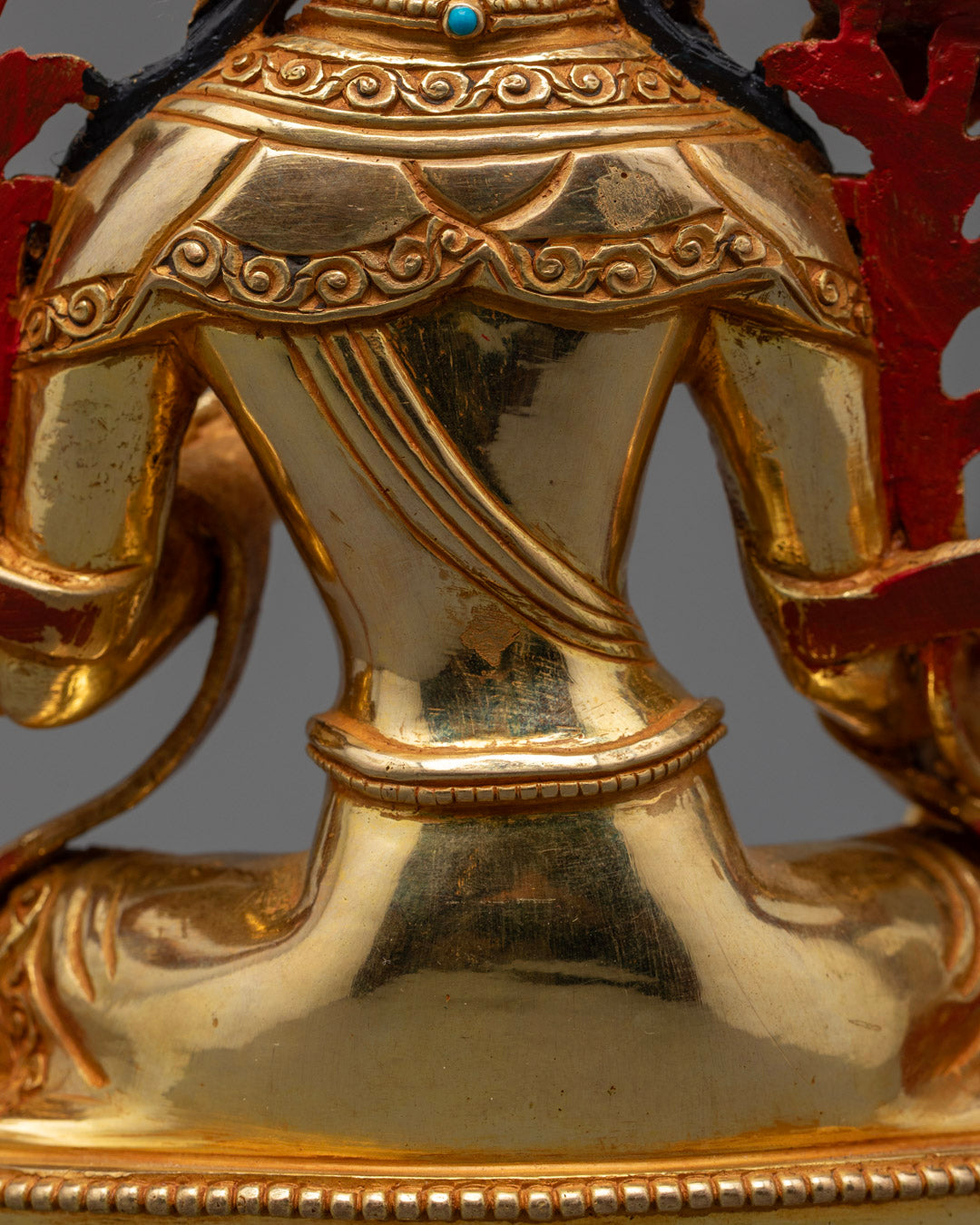 24K Gold Green Tara Statue | Handcrafted Tibetan Goddess