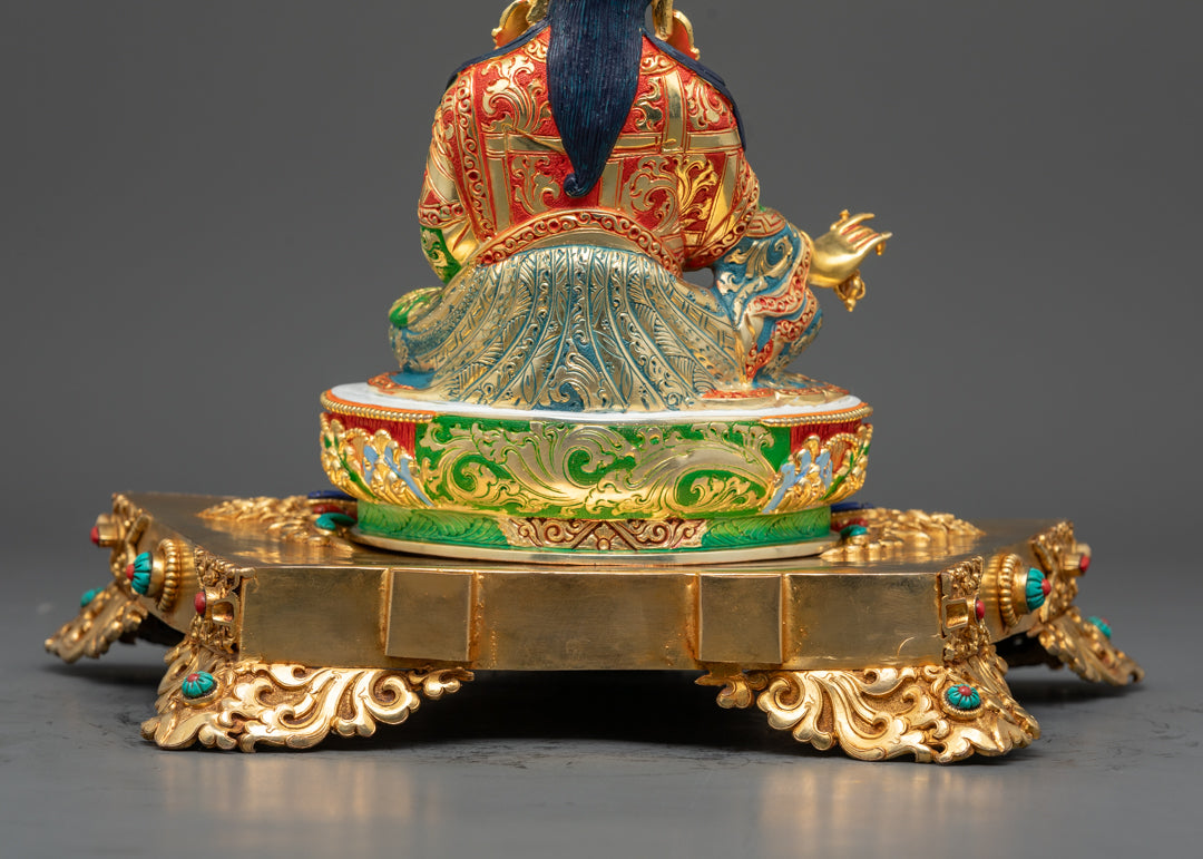 Guru Rinpoche Statue | Handcrafted 24K Gold Gilded Tibetan
