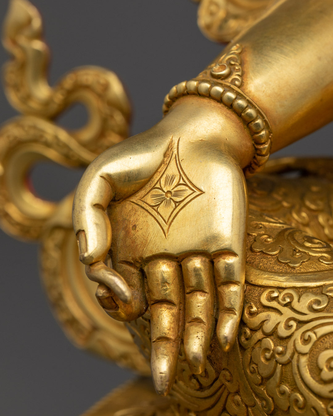 Green Tara Statue | Sacred Handcrafted 24K Gold-Gilded Copper