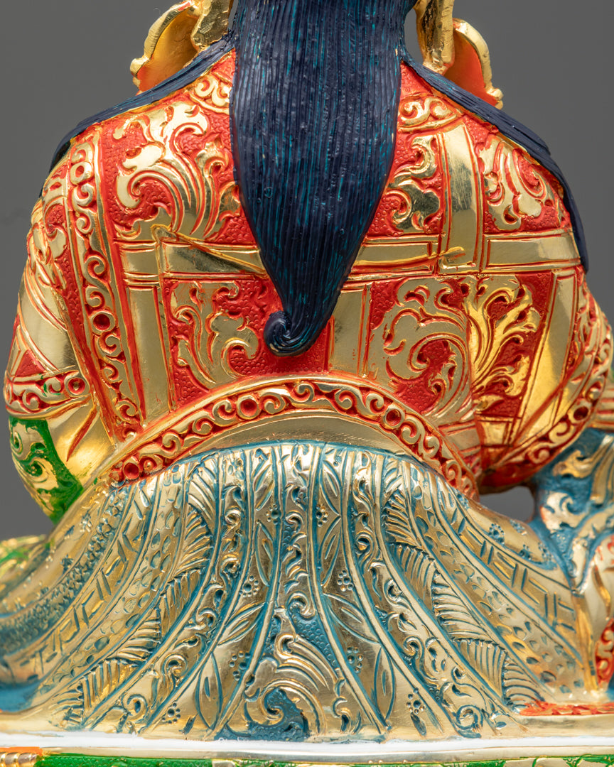 Guru Rinpoche Statue | Handcrafted 24K Gold Gilded Tibetan