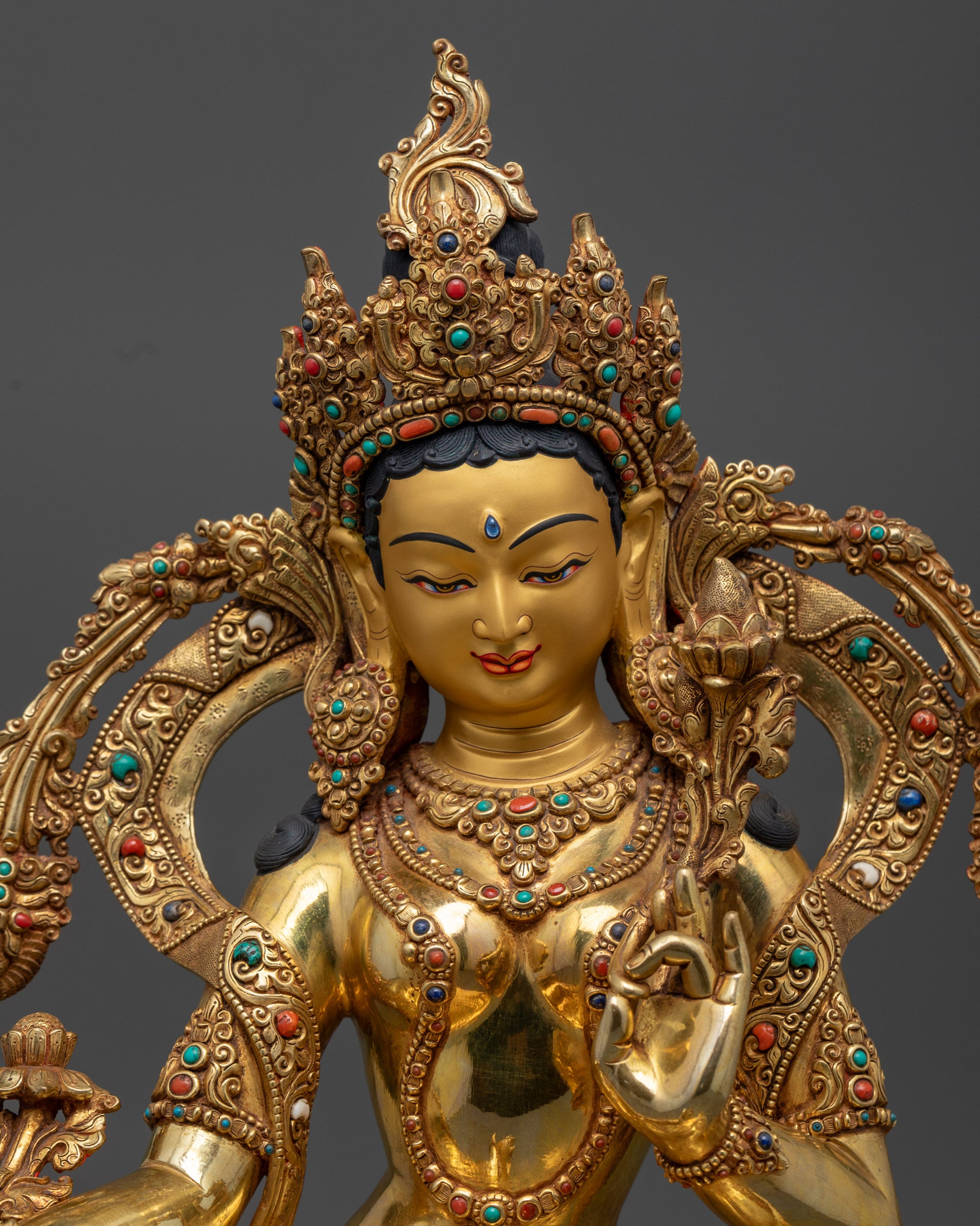 Green Tara Statue | Handcrafted Tibetan Buddhist Goddess
