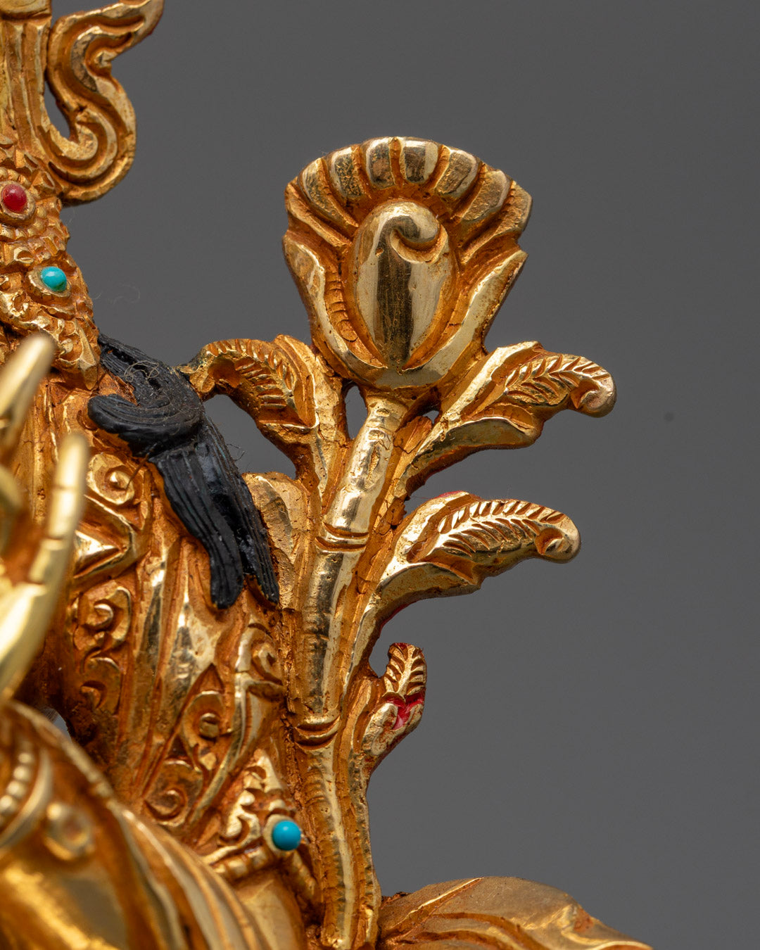 24K Gold Green Tara Statue | Handcrafted Tibetan Goddess