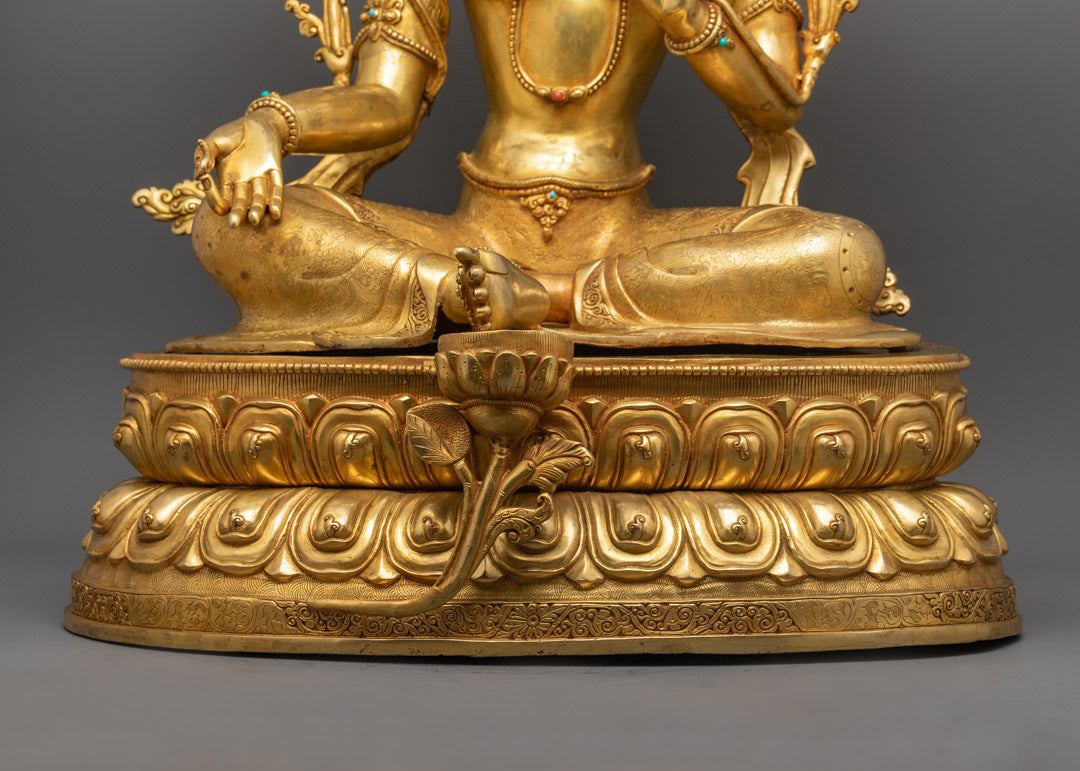 Authentic Buddhist Green Tara Statue