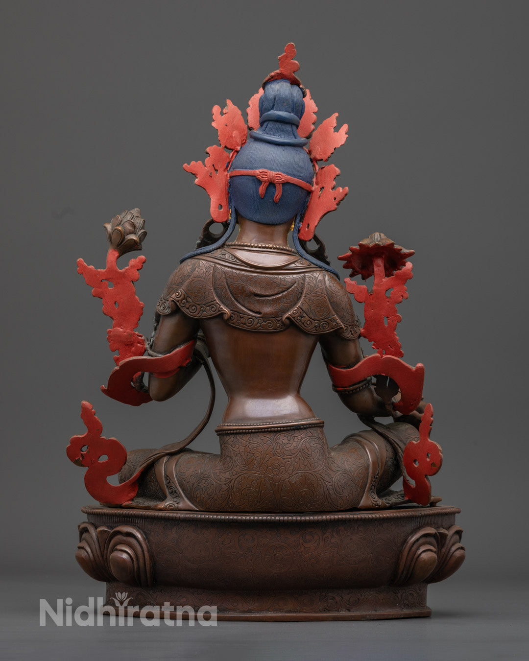 Green Tara Mantra Statue | Handmade Buddhist Sculpture