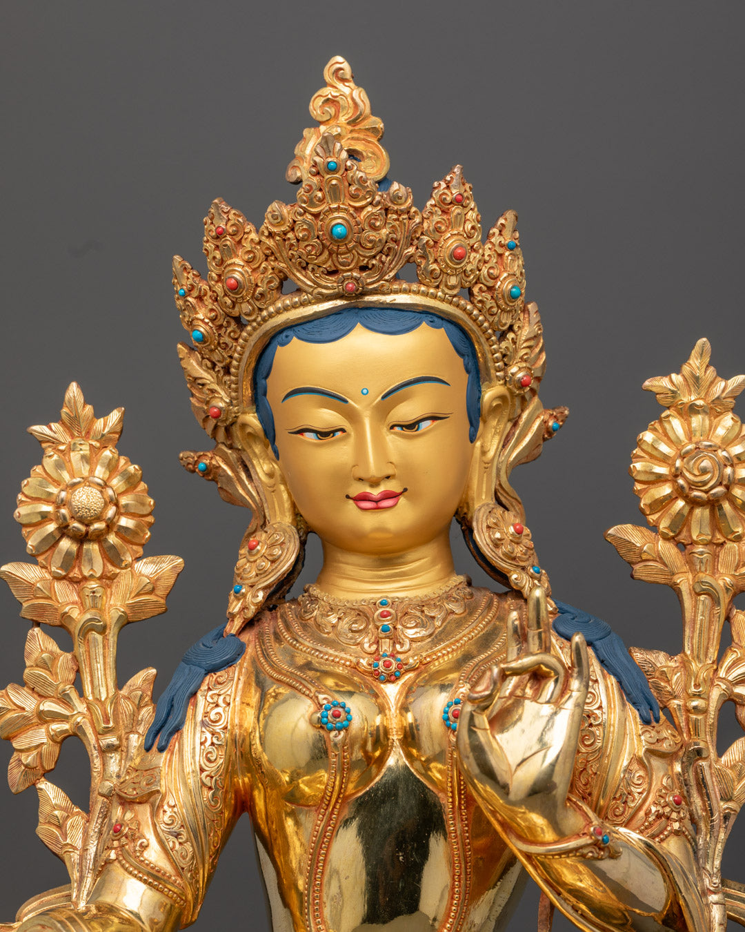 Green Tara Statue | Exquisite Hand-Carved Art from Nepal