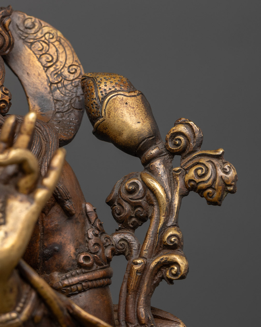 Green Tara Oxidized Bronze Plated Statue