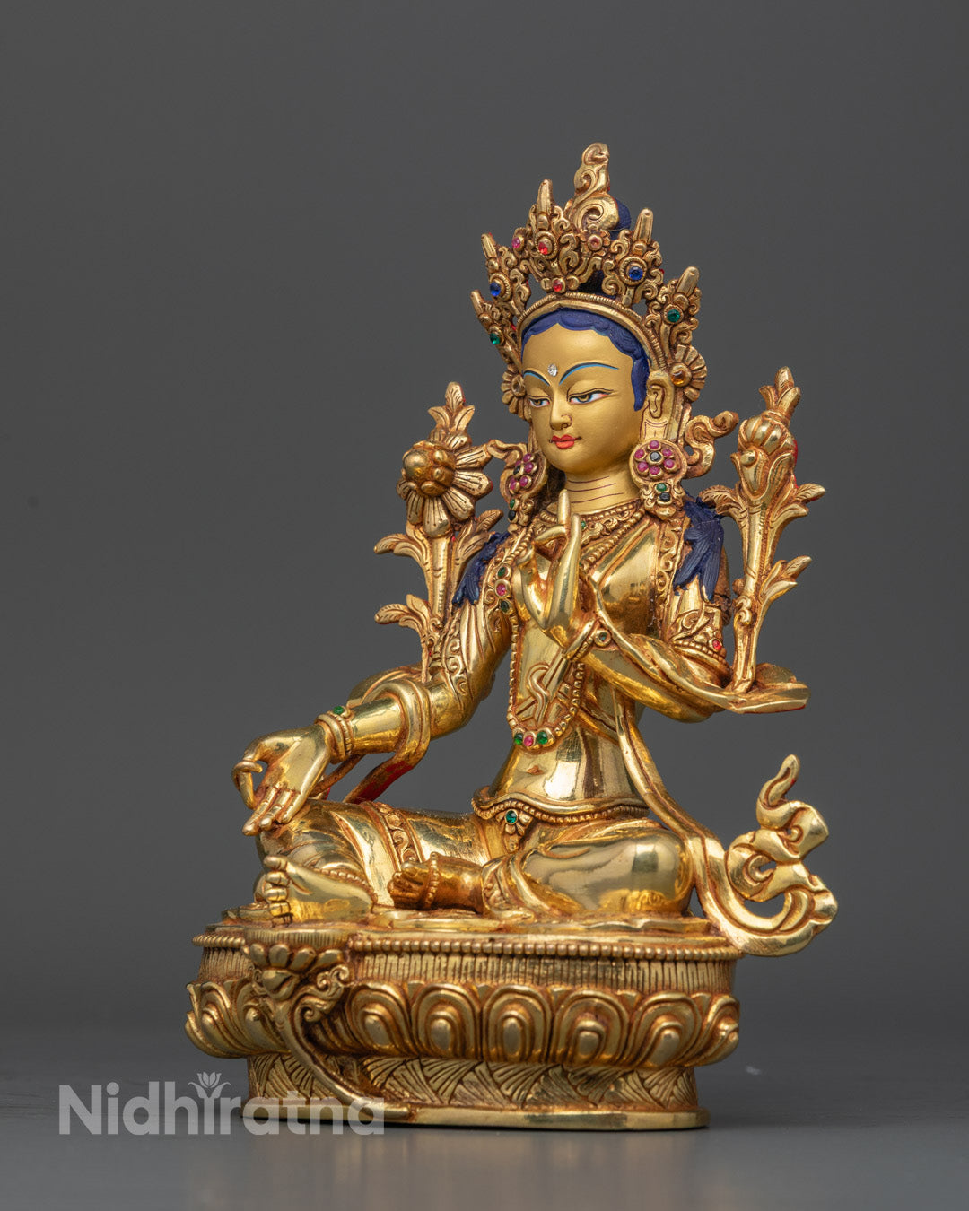 Green Tara Statue | Compassionate Tibetan Deity Sculpture