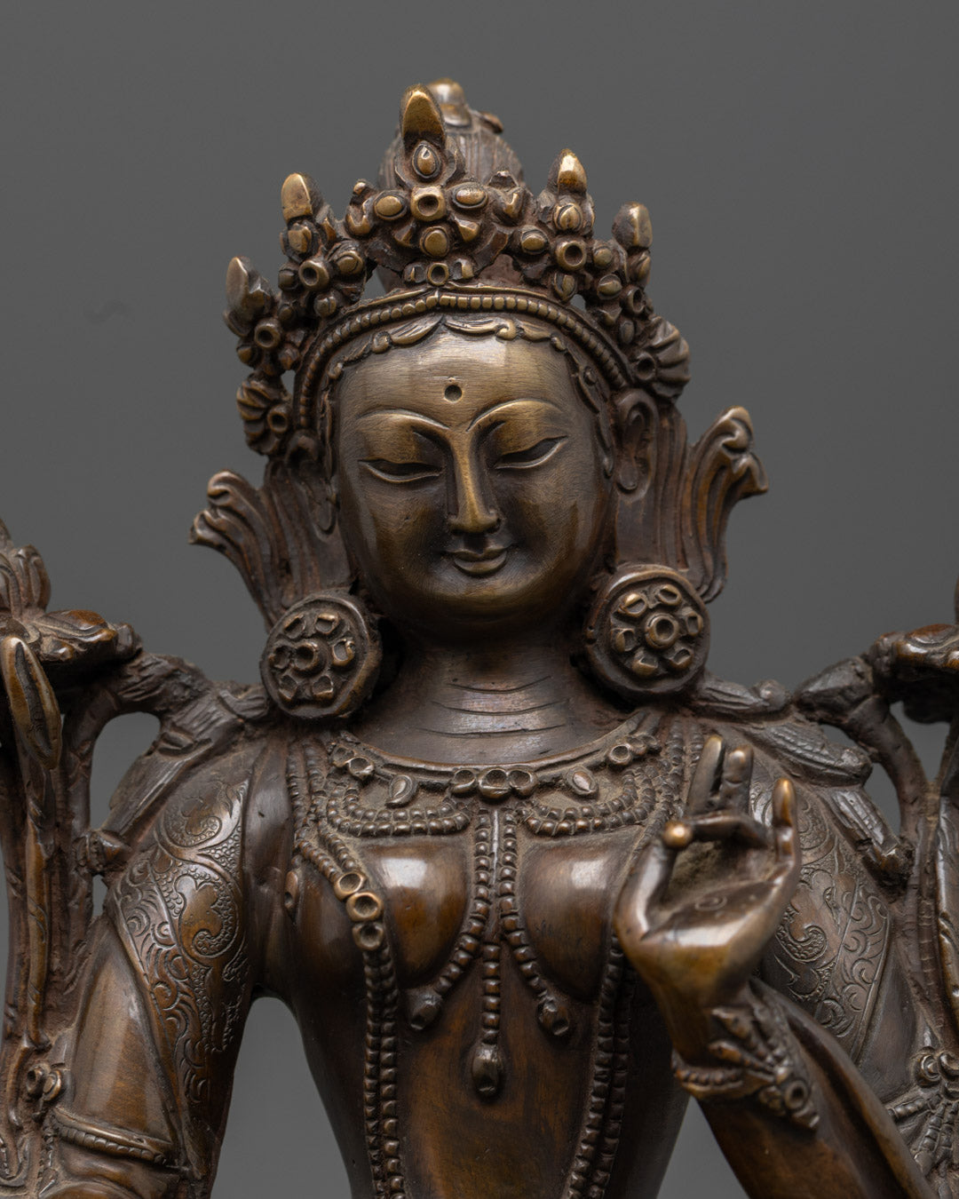 Nepalese Green Tara Statue | Handcrafted Buddhist Art