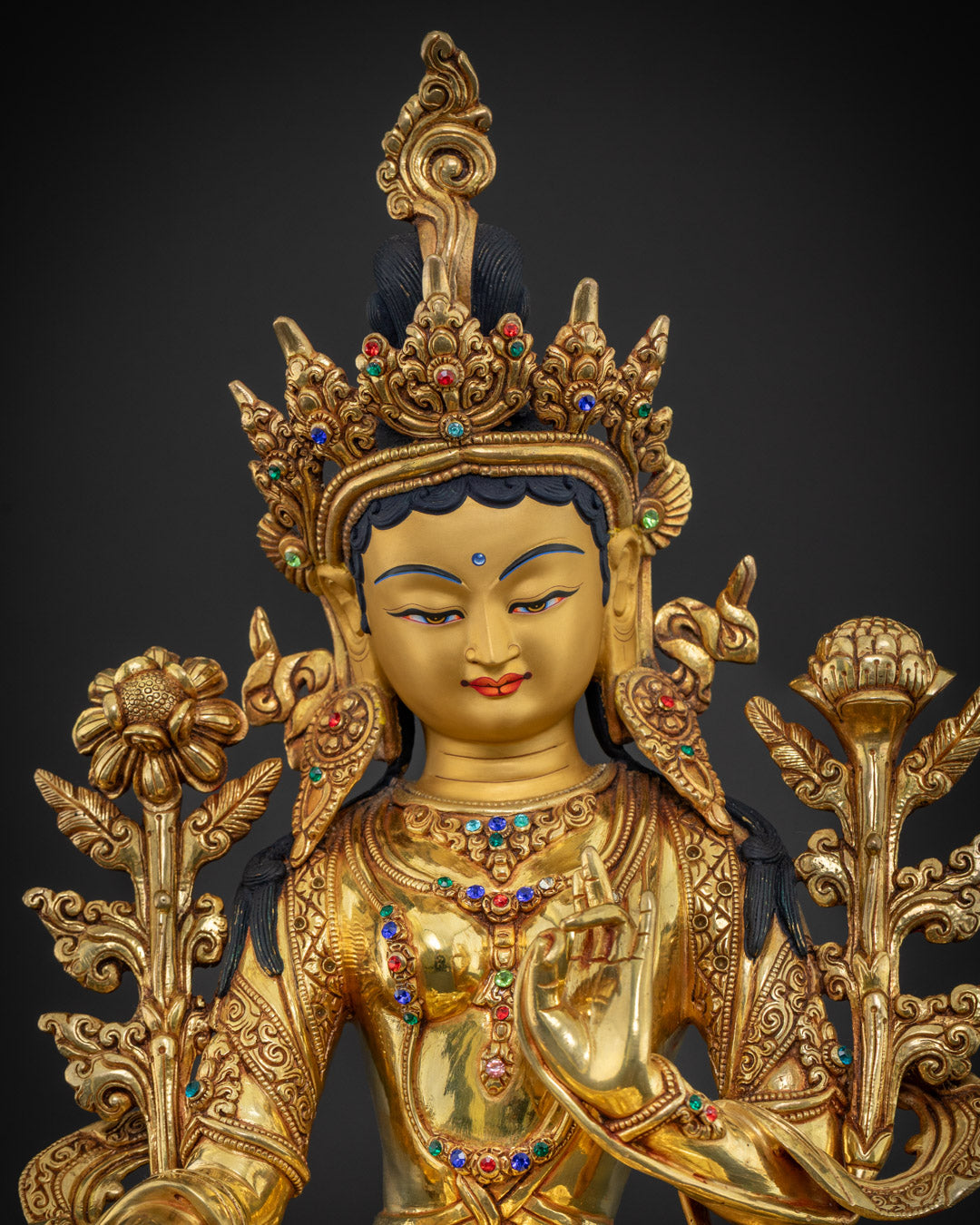 Green Tara Statue | Mastercrafted by Nepalese Artist