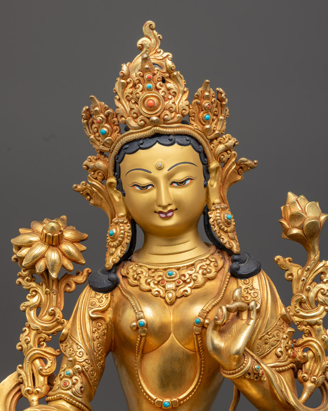 Authentic Green Tara Statue | Artisan-Made in Patan