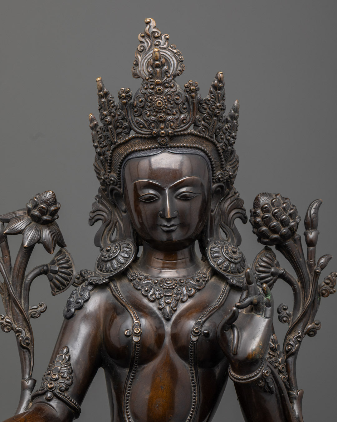 Handcrafted Green Tara Statue | Himalayan Artwork