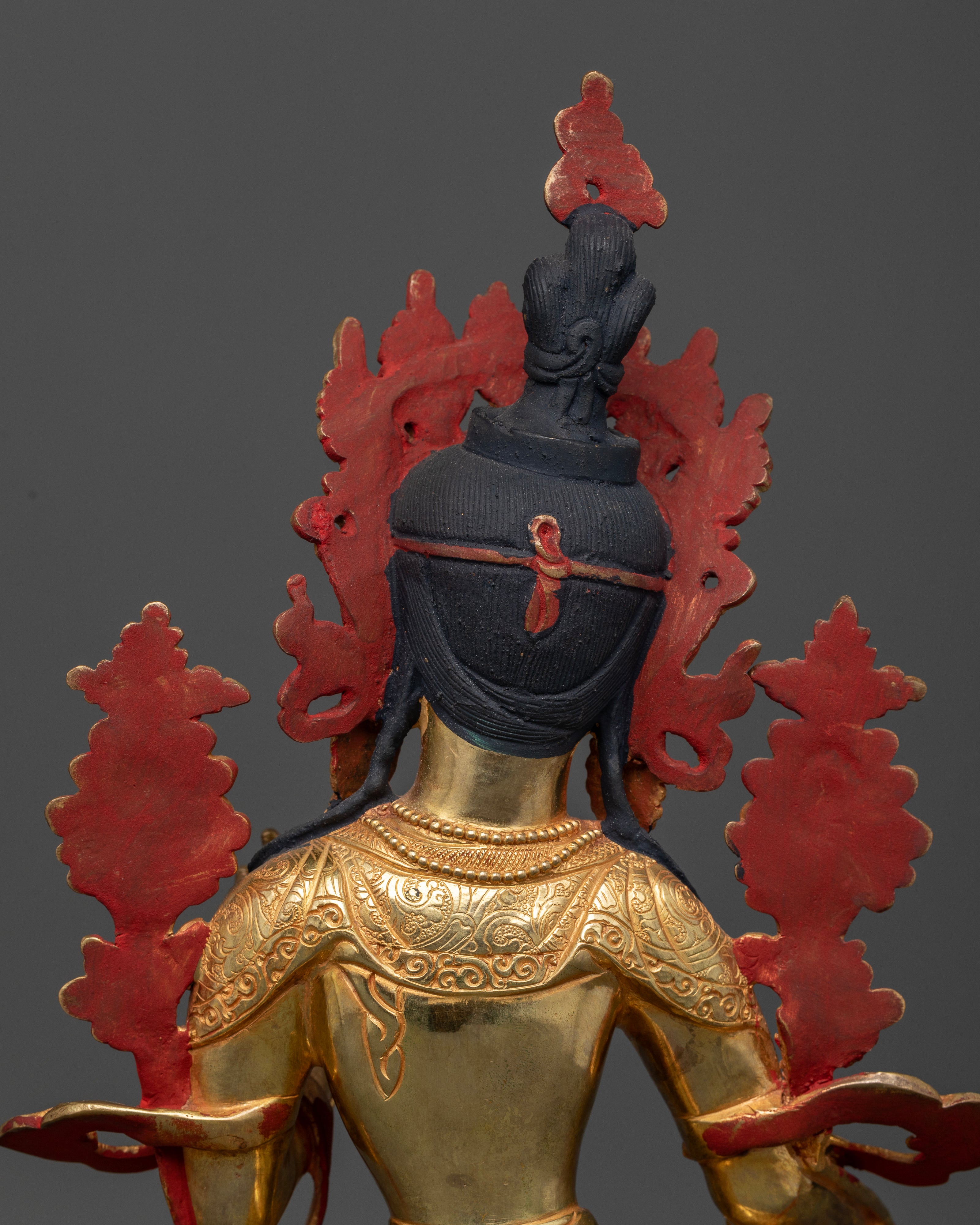 Gold Glided Green Tara Sculpture